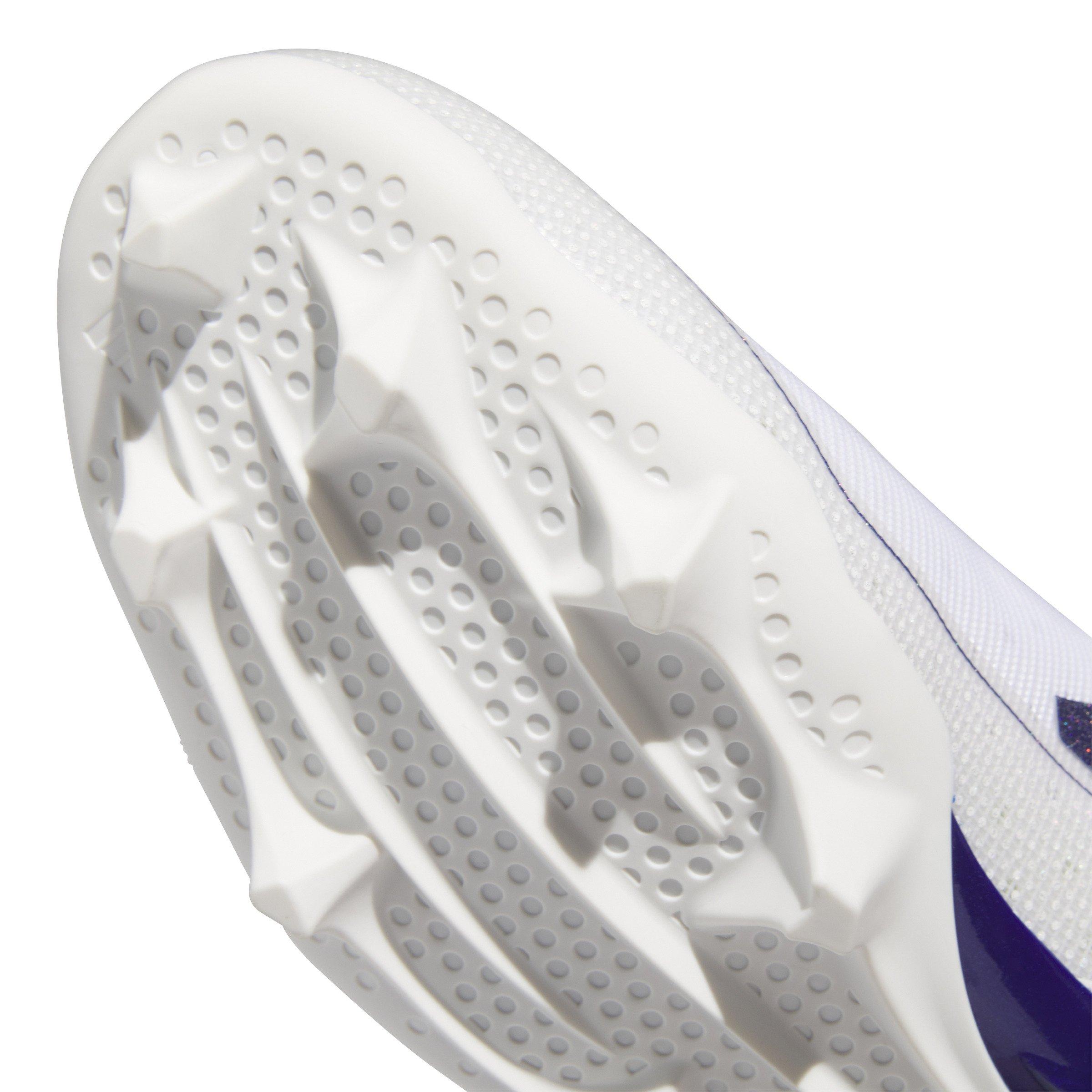 adidas Adizero Electric "Ftwr White/Team Colleg Purple/Ftwr White" Men's Football Cleat - WHITE/PURPLE/WHITE Thumbnail View 8