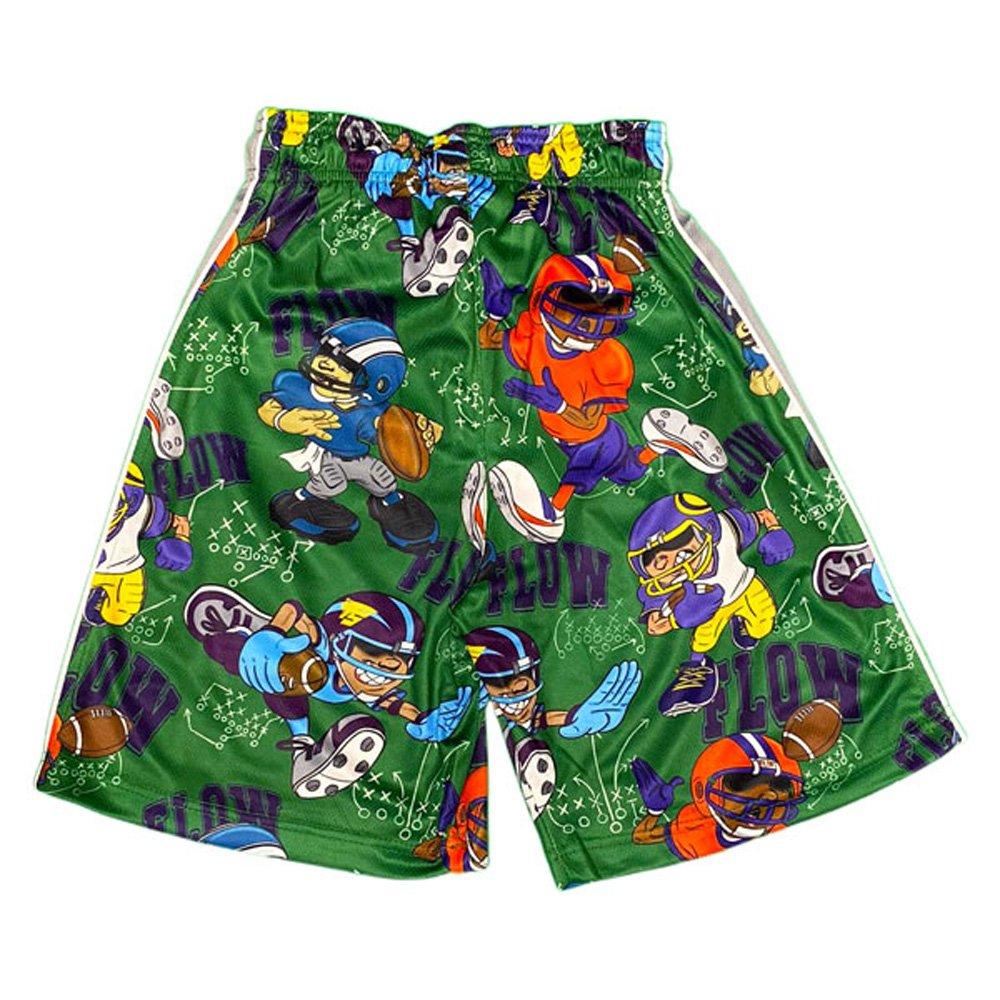 Flow Society Gridiron Greats Big Boys' Green Shorts