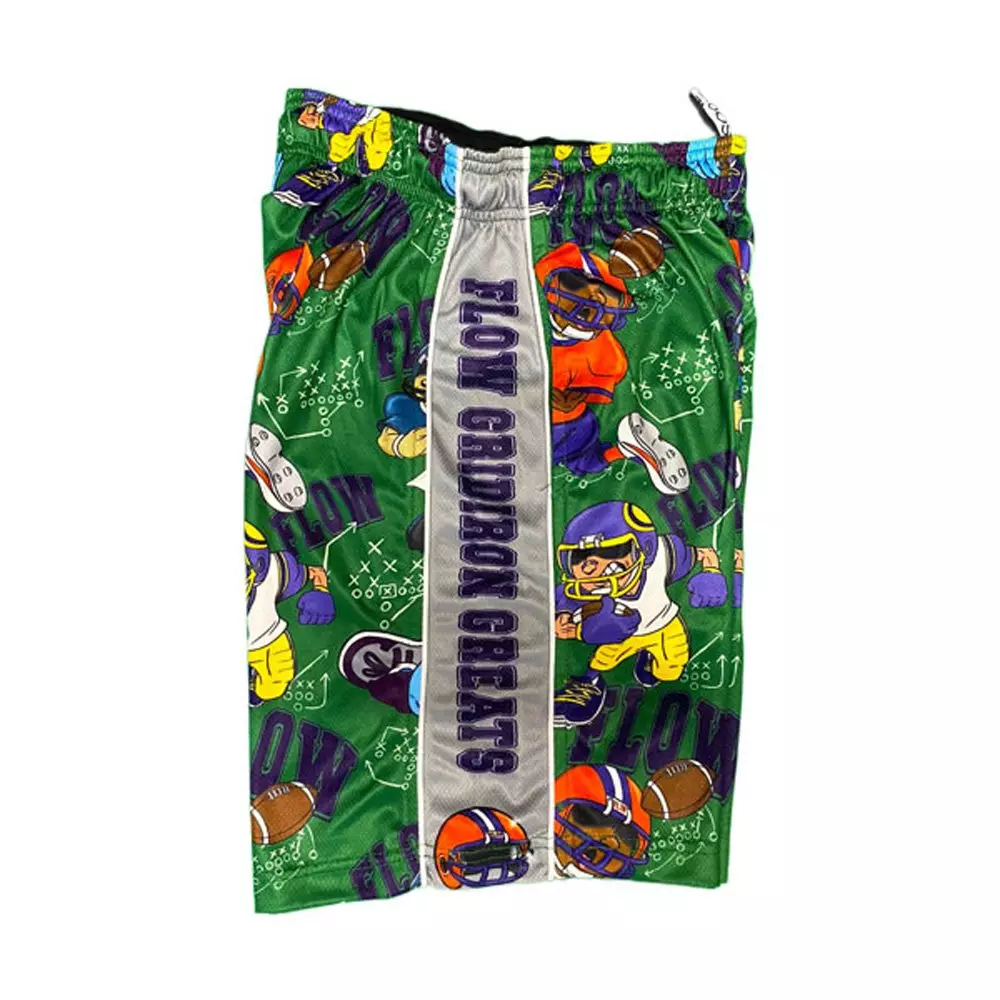 Flow Society Big Boys' Gridiron Greats Shorts -Green - GREEN