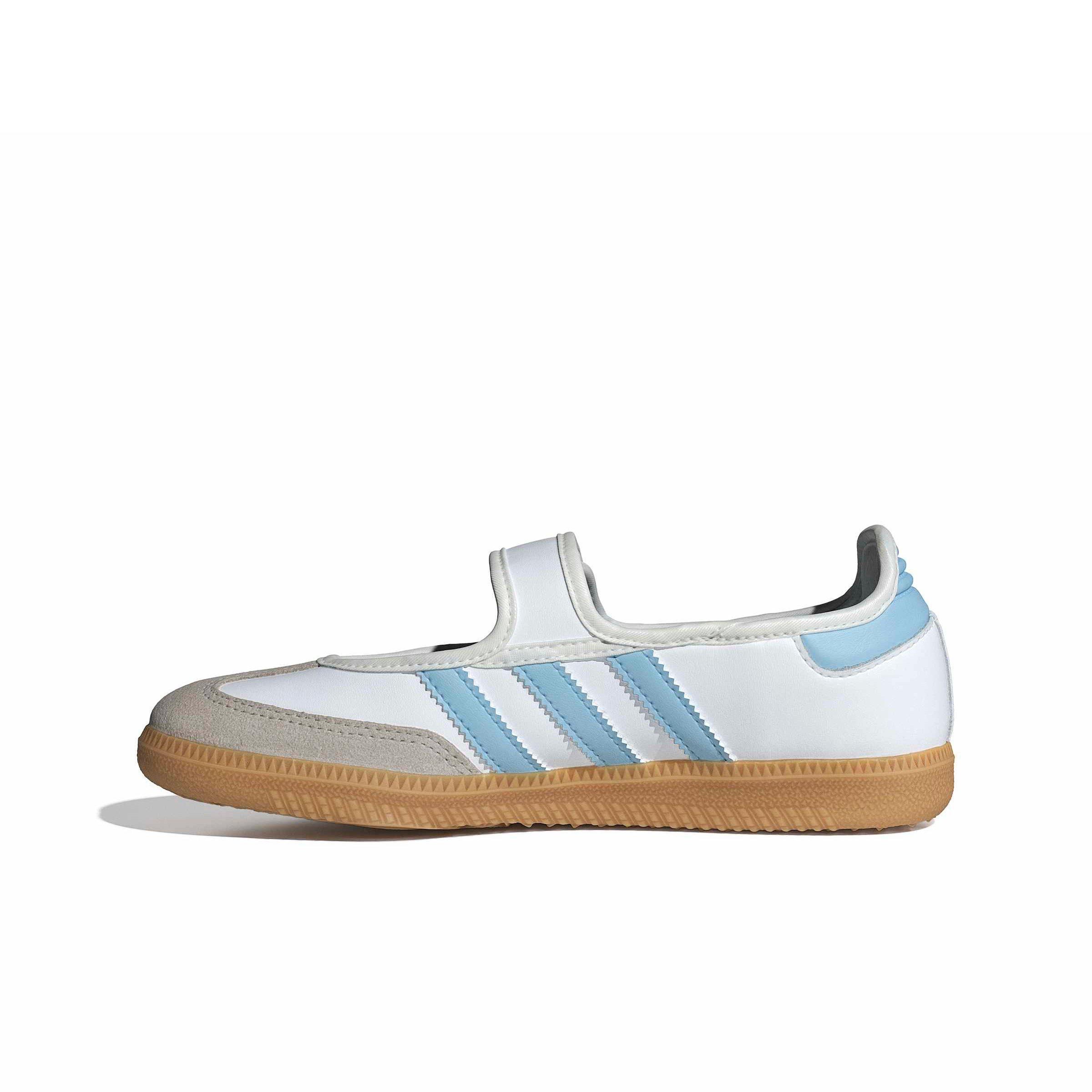 adidas Originals Samba Jane "Ftwr White/Clear Sky/Gum 3" Grade School Girls' Shoe - WHITE/SKY/GUM Thumbnail View 2