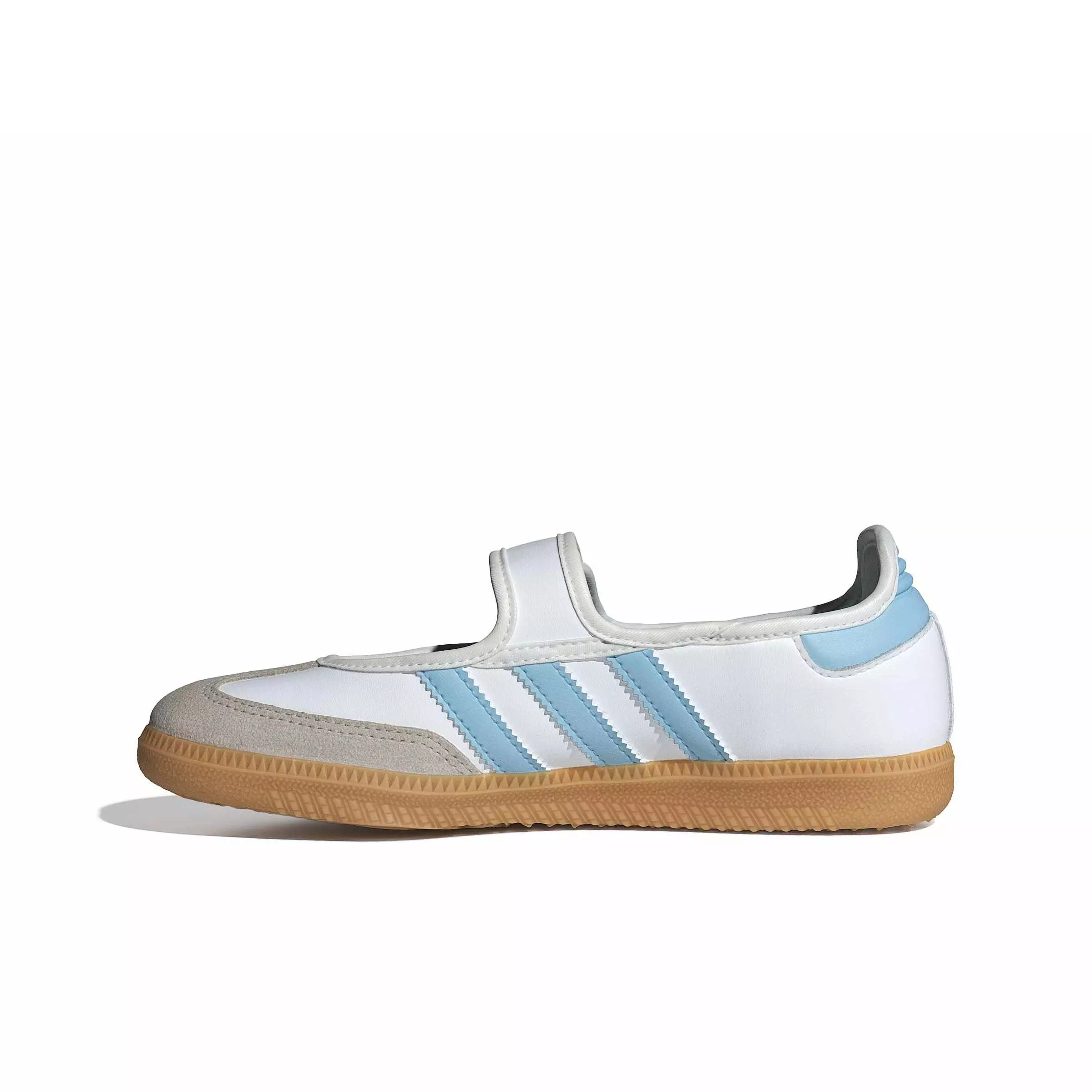 adidas Originals Samba Jane "Ftwr White/Clear Sky/Gum 3" Grade School Girls' Shoe - WHITE/SKY/GUM