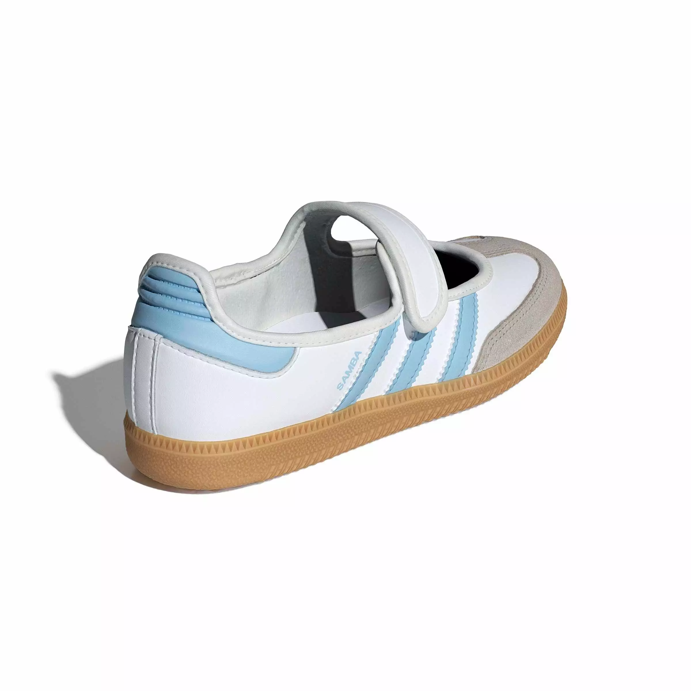 adidas Originals Samba Jane "Ftwr White/Clear Sky/Gum 3" Grade School Girls' Shoe - WHITE/SKY/GUM