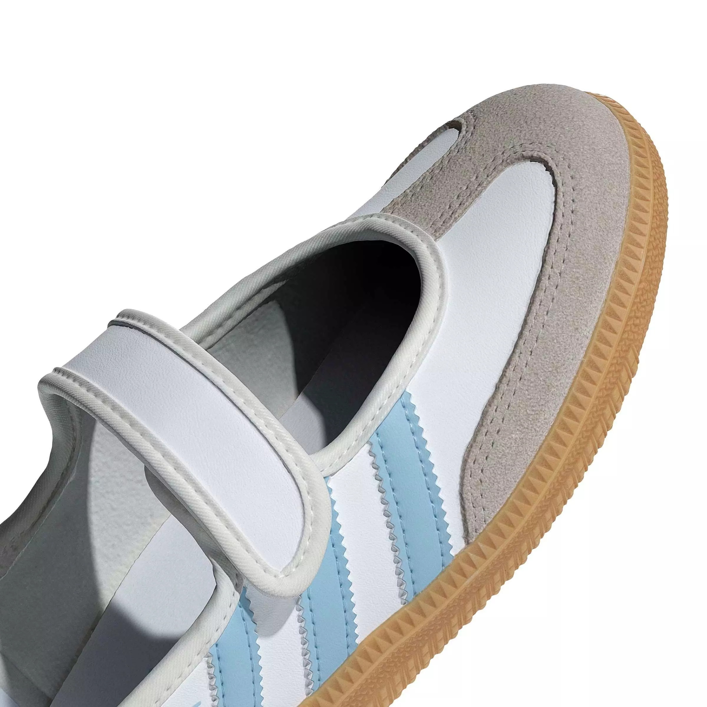 adidas Originals Samba Jane "Ftwr White/Clear Sky/Gum 3" Grade School Girls' Shoe - WHITE/SKY/GUM