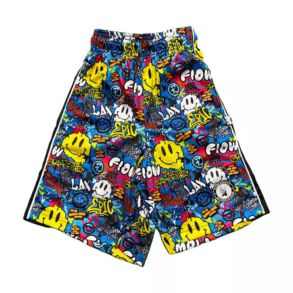 Flow Society Big Boys' Graffiti Lax Shorts - Blue - BLUE