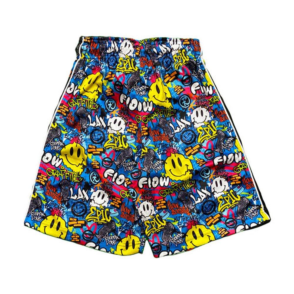 Flow Society Big Boys' Graffiti Lax Shorts - Blue - BLUE Thumbnail View 2