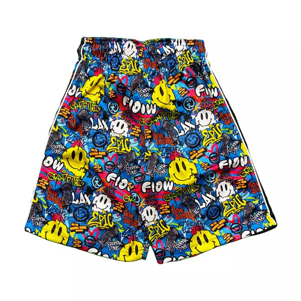 Flow Society Big Boys' Graffiti Lax Shorts -Blue - BLUE