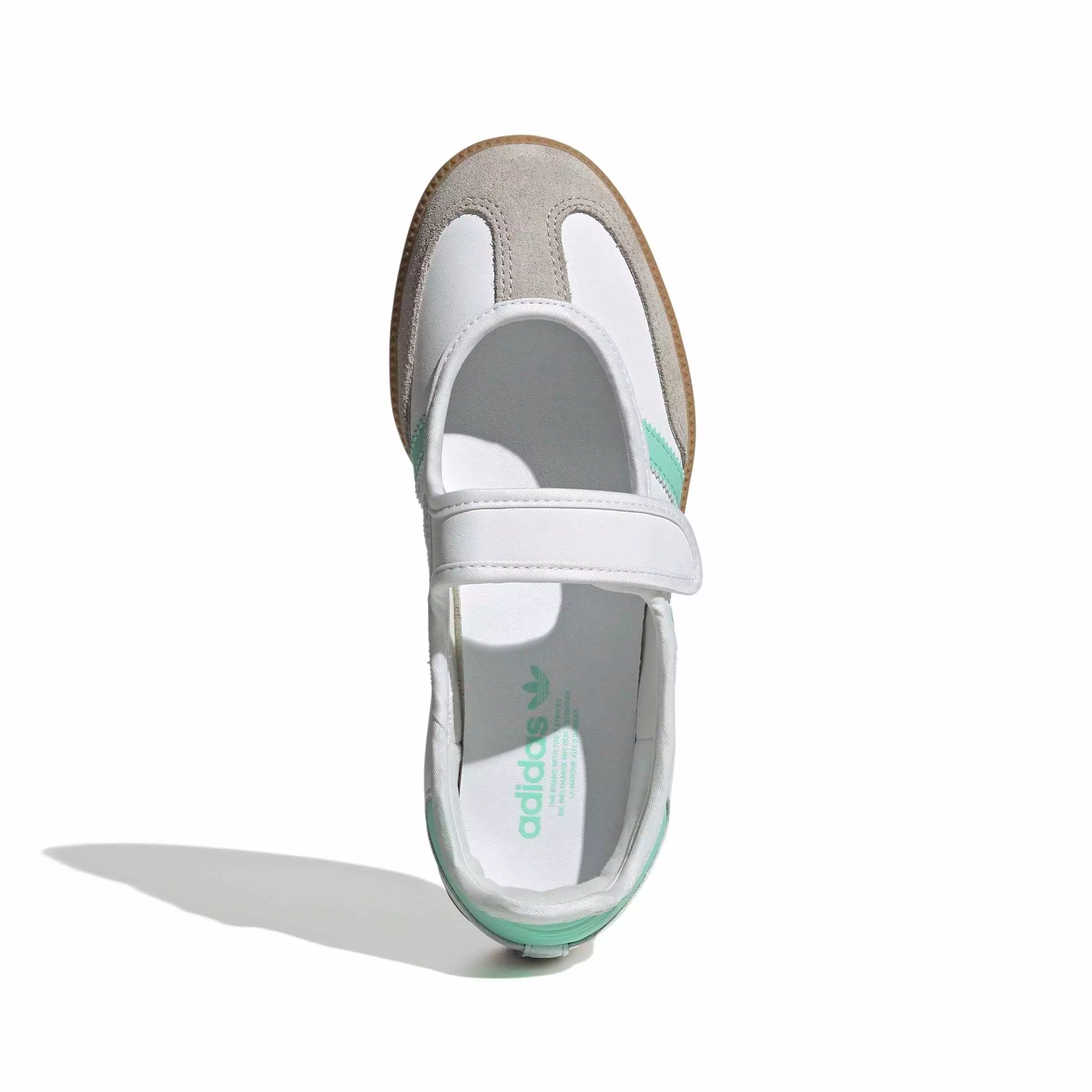 adidas Originals Samba Jane "Ftwr White/Easy Green/Gum 3" Grade School Girls' Shoe - WHITE/GREEN/GUM