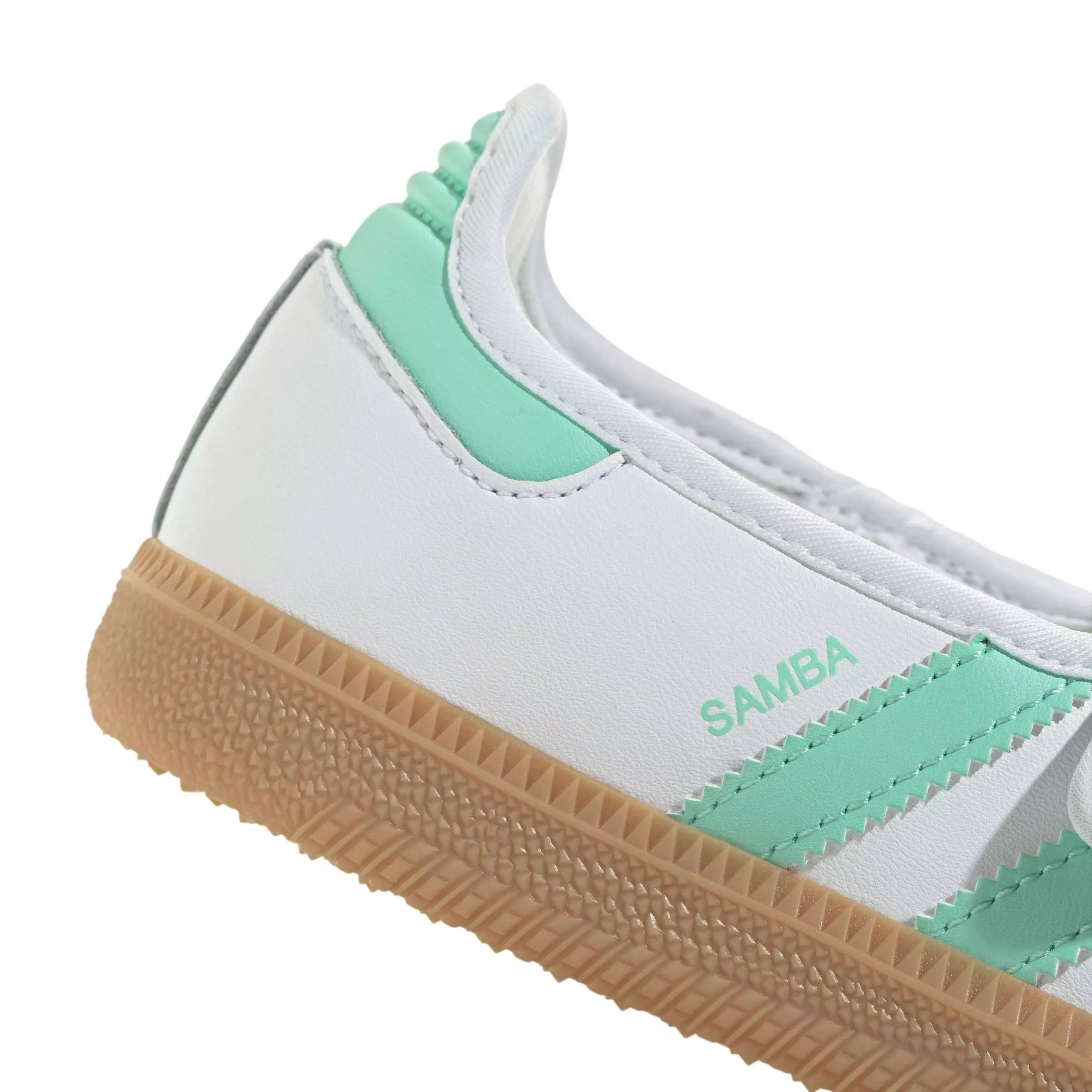 adidas Originals Samba Jane "Ftwr White/Easy Green/Gum 3" Grade School Girls' Shoe - WHITE/GREEN/GUM