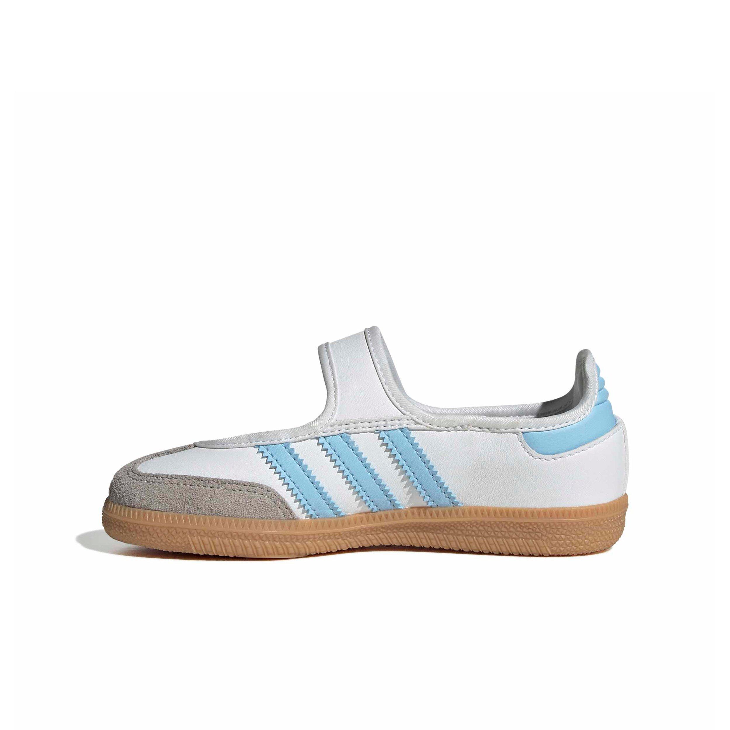 adidas Originals Samba Jane "Ftwr White/Clear Sky/Gum 3" Preschool Girls' Shoe - WHITE/SKY/GUM Thumbnail View 2