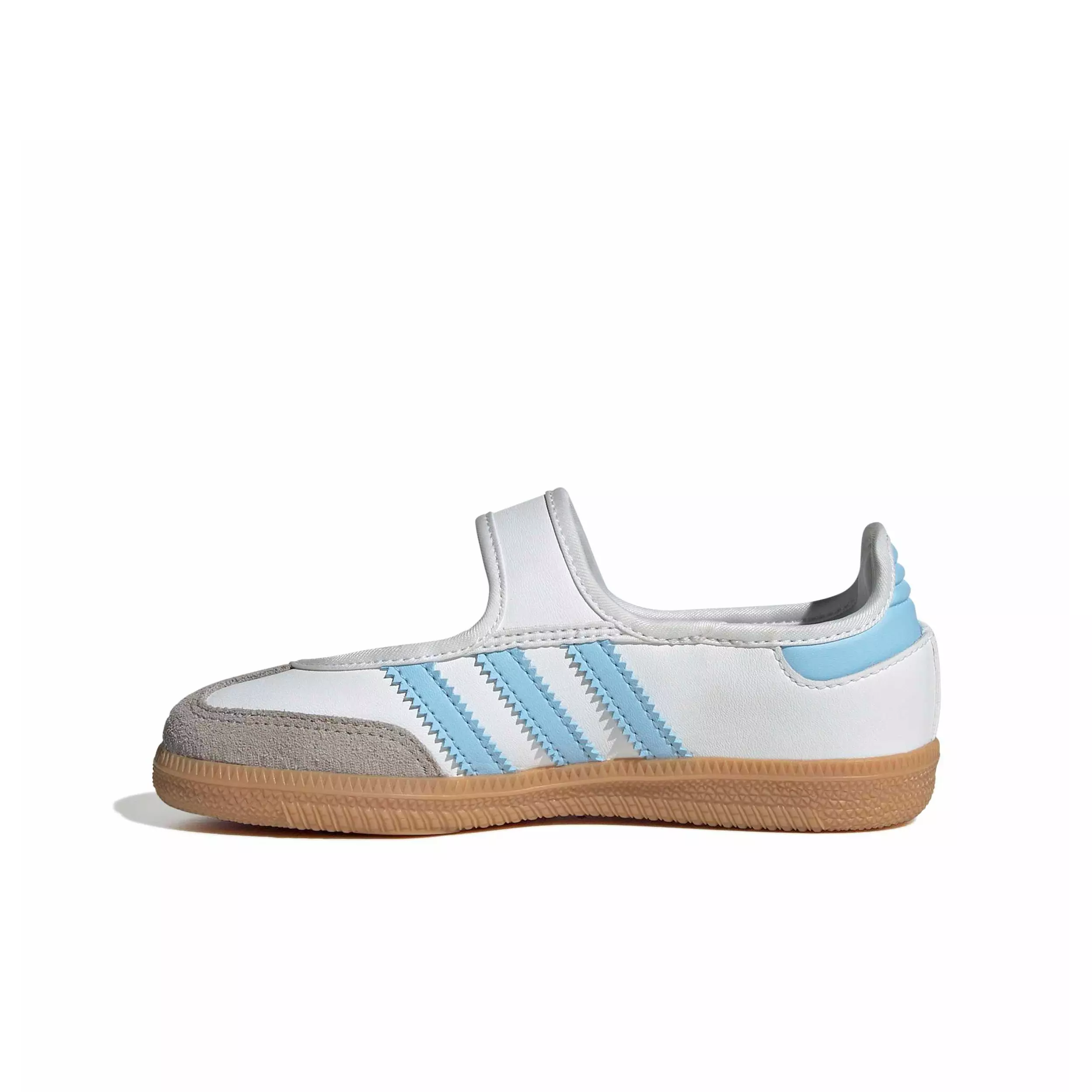 adidas Originals Samba Jane "Ftwr White/Clear Sky/Gum 3" Preschool Girls' Shoe - WHITE/SKY/GUM