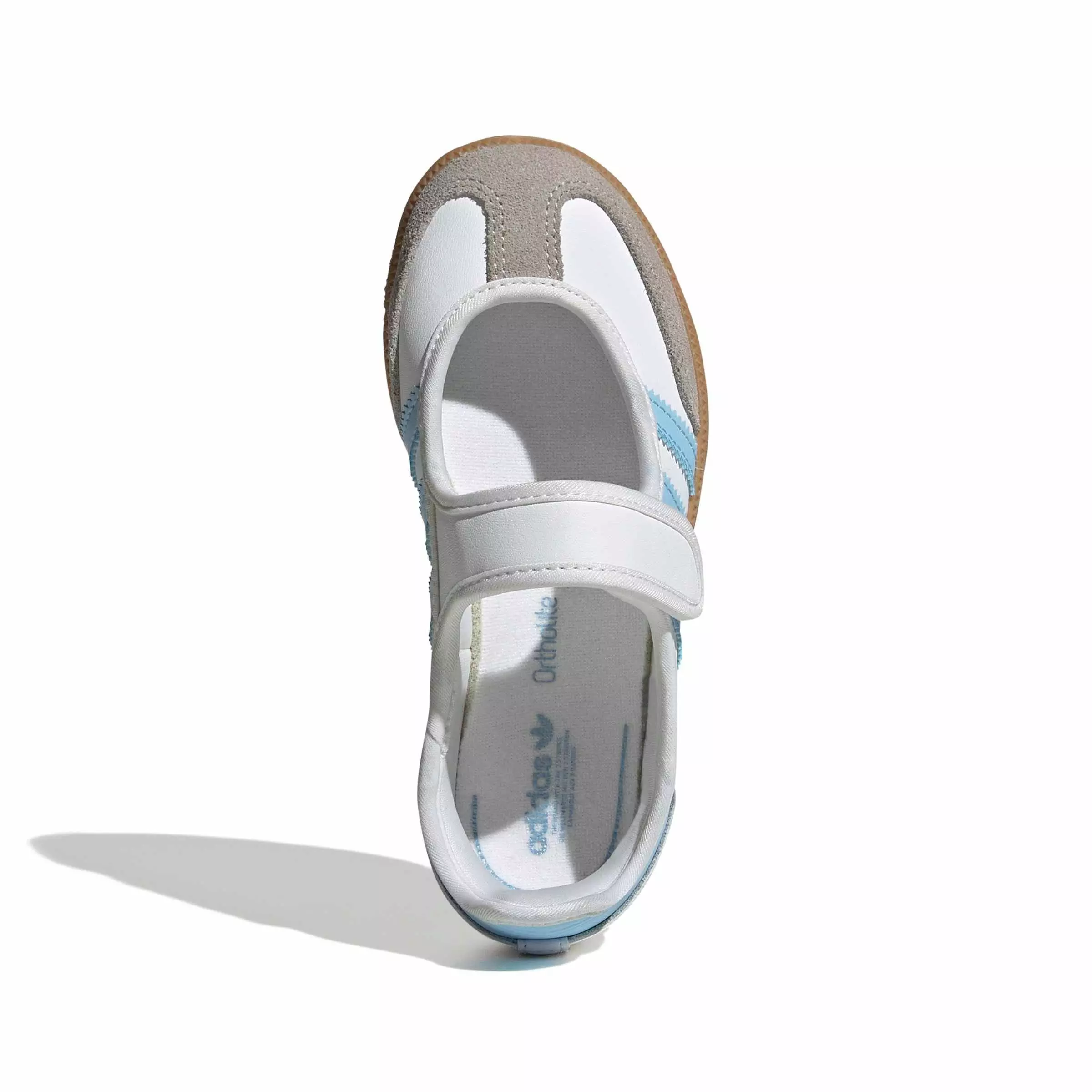 adidas Originals Samba Jane "Ftwr White/Clear Sky/Gum 3" Preschool Girls' Shoe - WHITE/SKY/GUM
