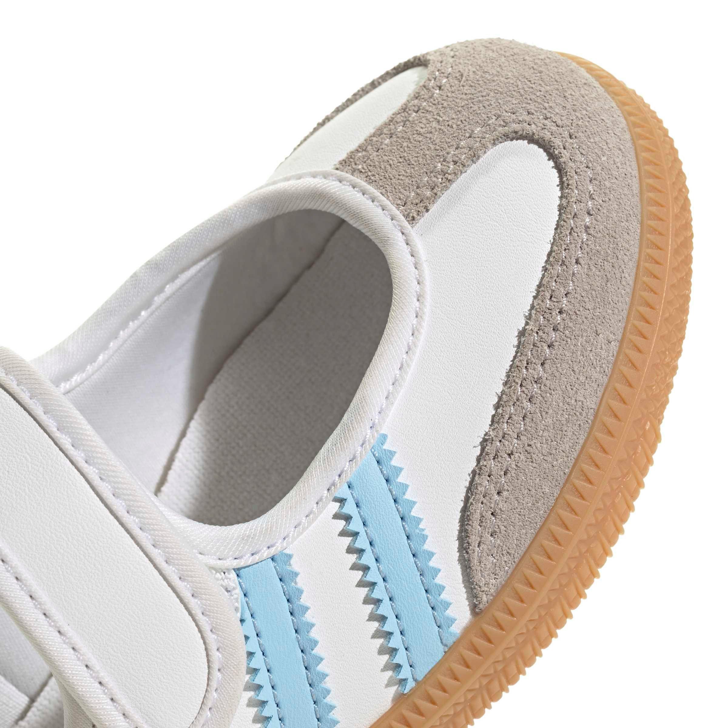 adidas Originals Samba Jane "Ftwr White/Clear Sky/Gum 3" Preschool Girls' Shoe - WHITE/SKY/GUM Thumbnail View 7