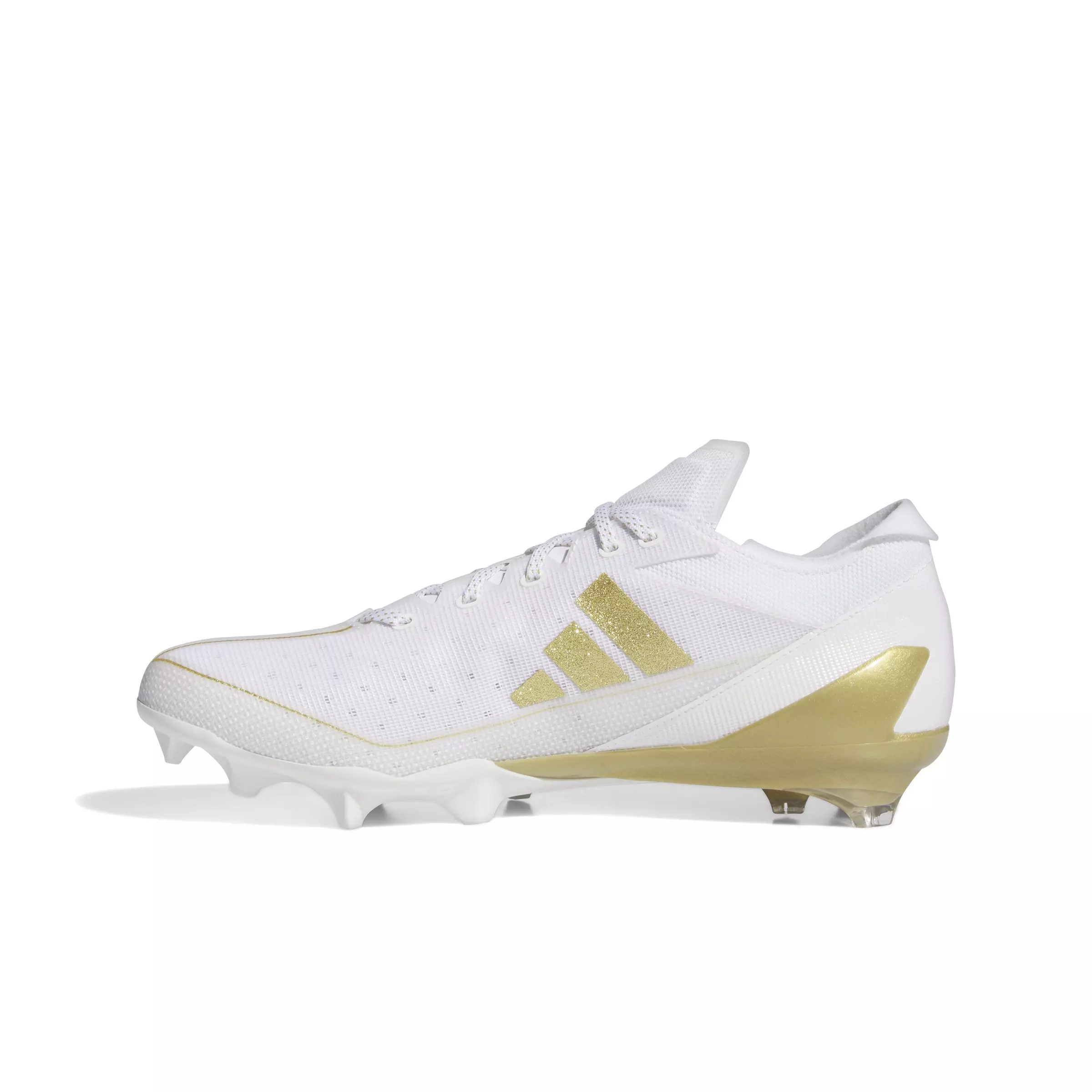 adidas Adizero Electric "Ftwr White/Gold Metallic/Ftwr White" Grade School Boys' Football Cleat - WHITE/GOLD/WHITE