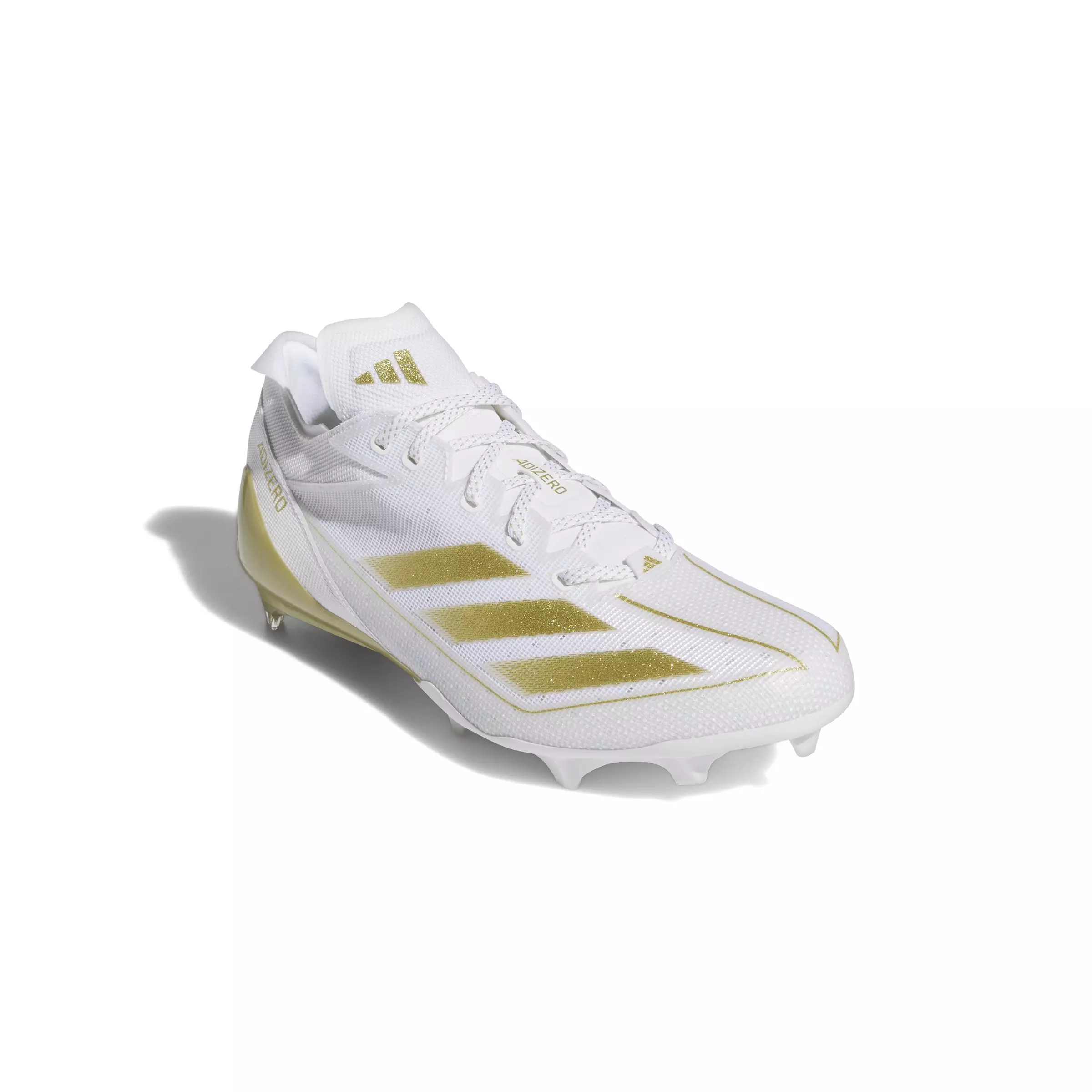adidas Adizero Electric "Ftwr White/Gold Metallic/Ftwr White" Grade School Boys' Football Cleat - WHITE/GOLD/WHITE