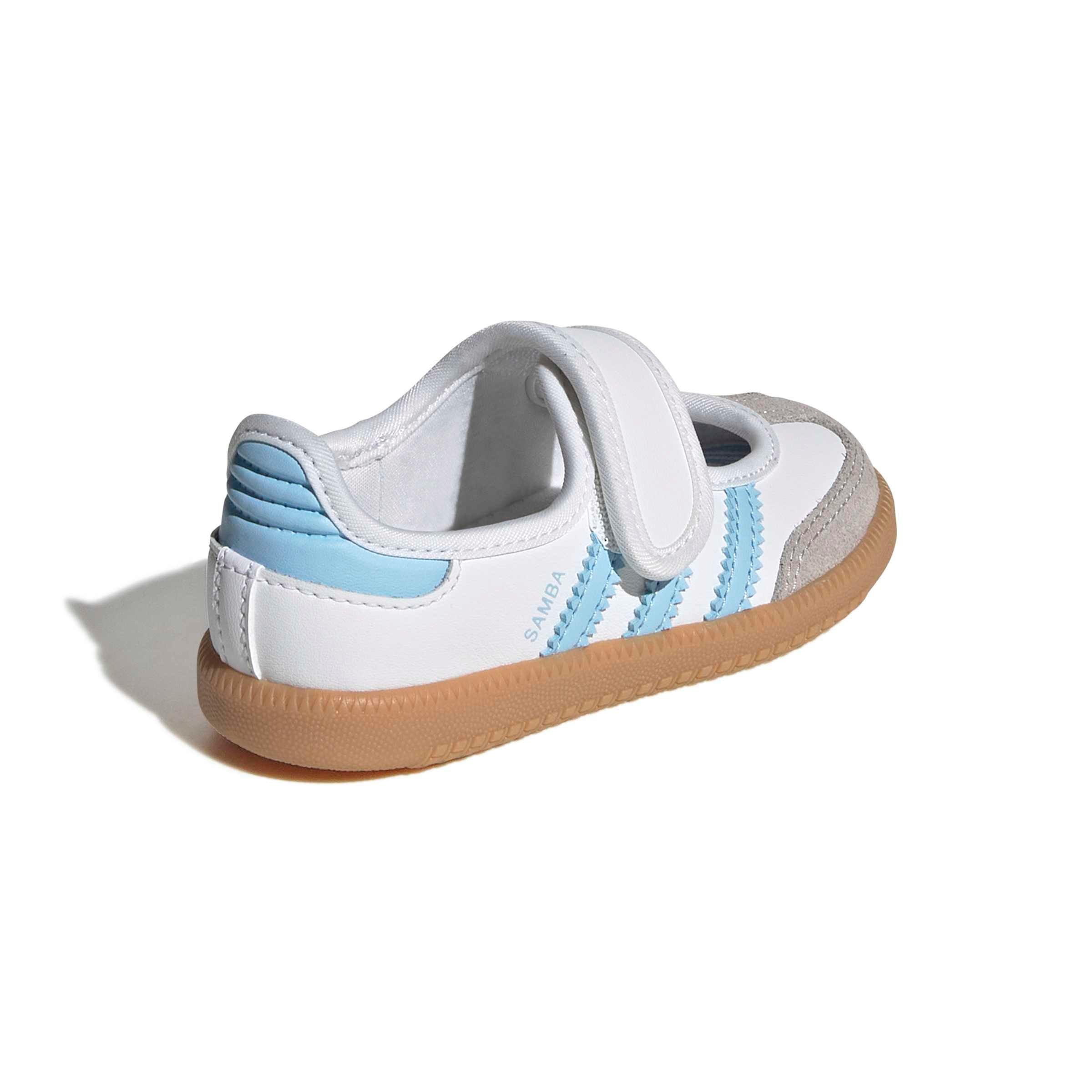 adidas Originals Samba Jane "Ftwr White/Clear Sky/Gum 3" Infant Girls' Shoe - WHITE/SKY/GUM Thumbnail View 4