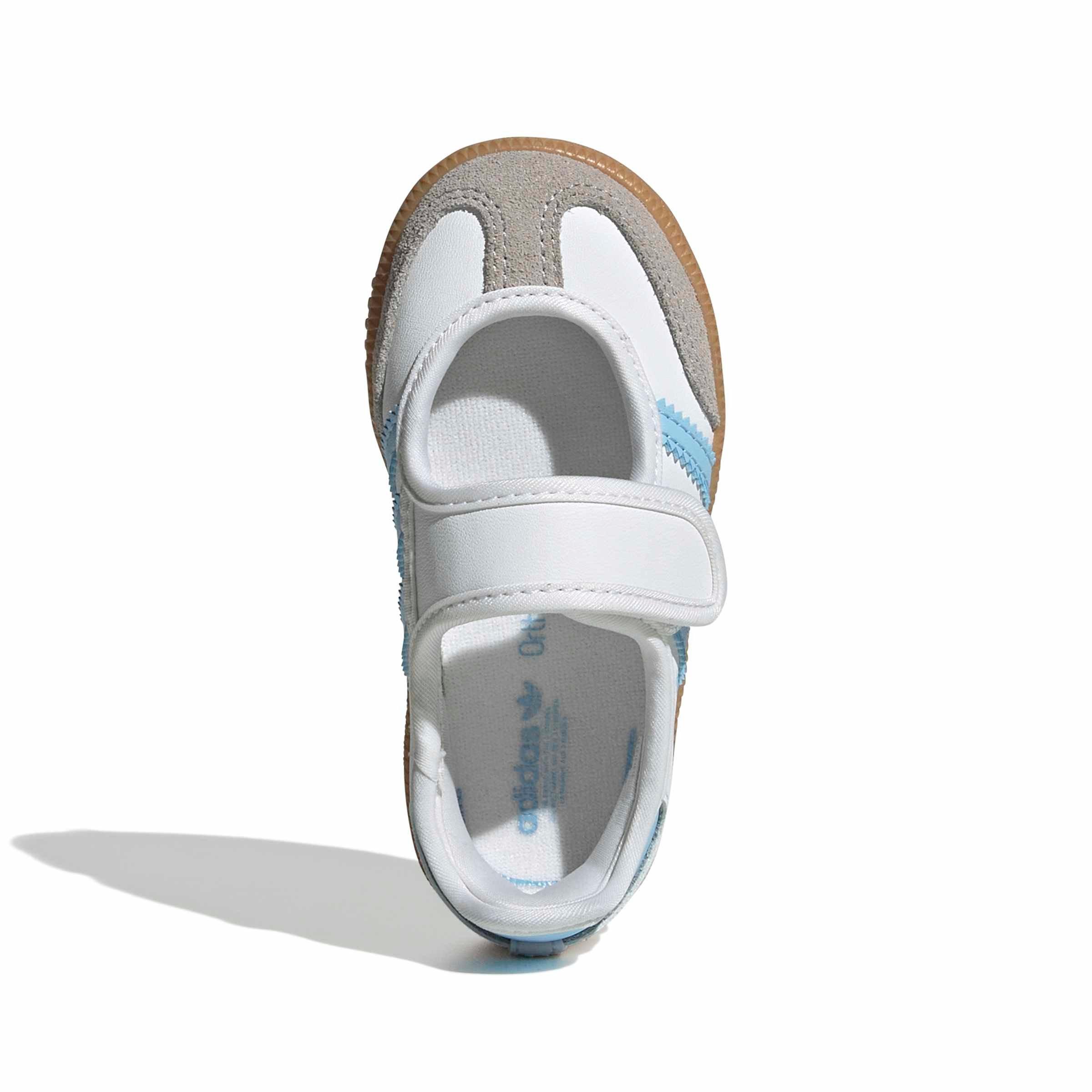 adidas Originals Samba Jane "Ftwr White/Clear Sky/Gum 3" Infant Girls' Shoe - WHITE/SKY/GUM Thumbnail View 5