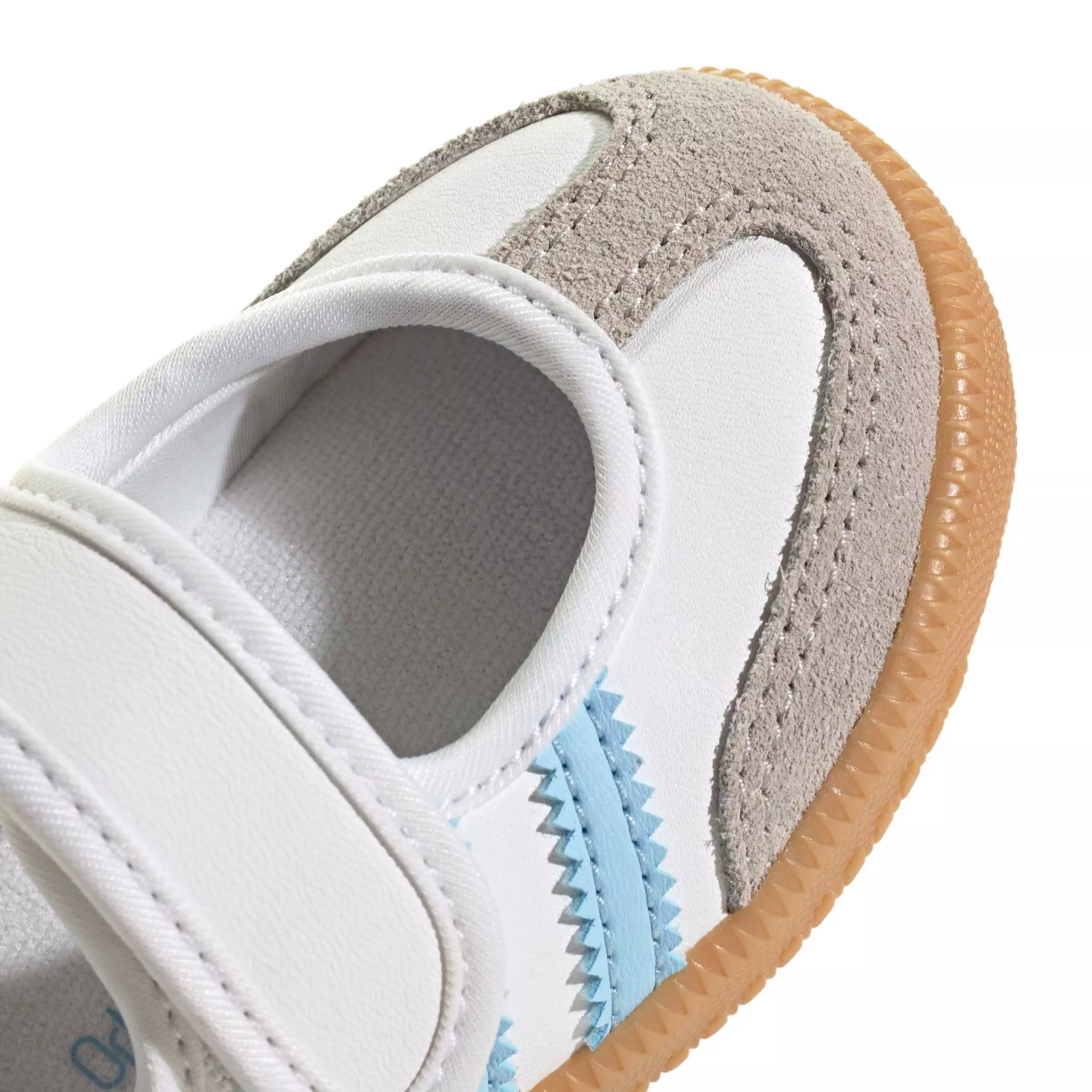 adidas Originals Samba Jane "Ftwr White/Clear Sky/Gum 3" Infant Girls' Shoe - WHITE/SKY/GUM