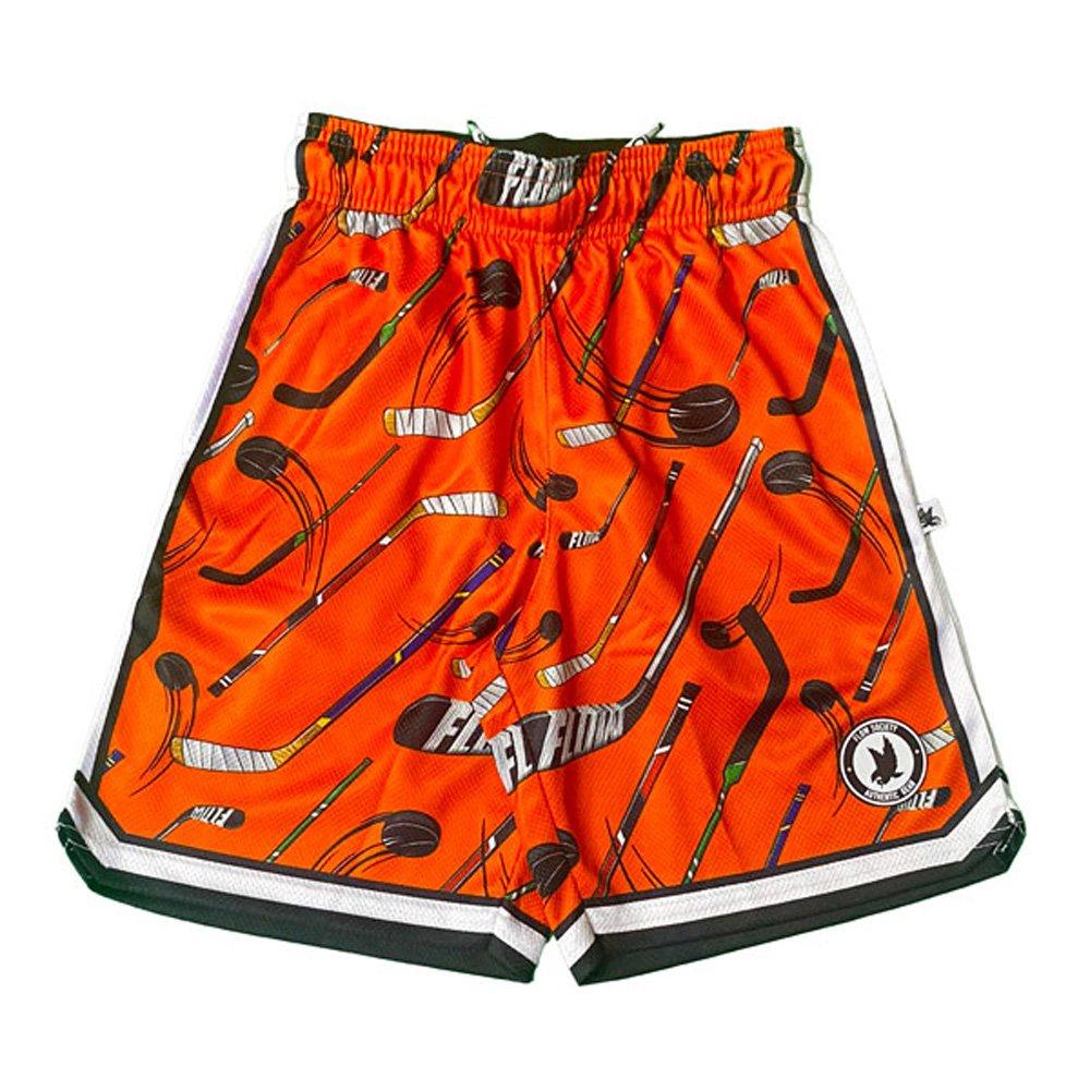 Flow Society Big Boys' Flow Hockey Sticks Shorts - Orange - ORANGE Thumbnail View 1