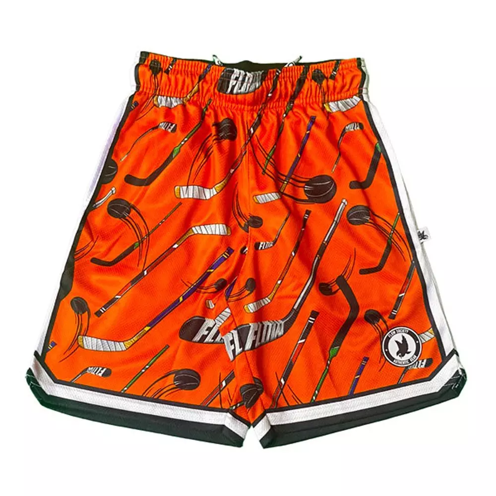 Flow Society Big Boys' Flow Hockey Sticks Shorts - Orange - ORANGE