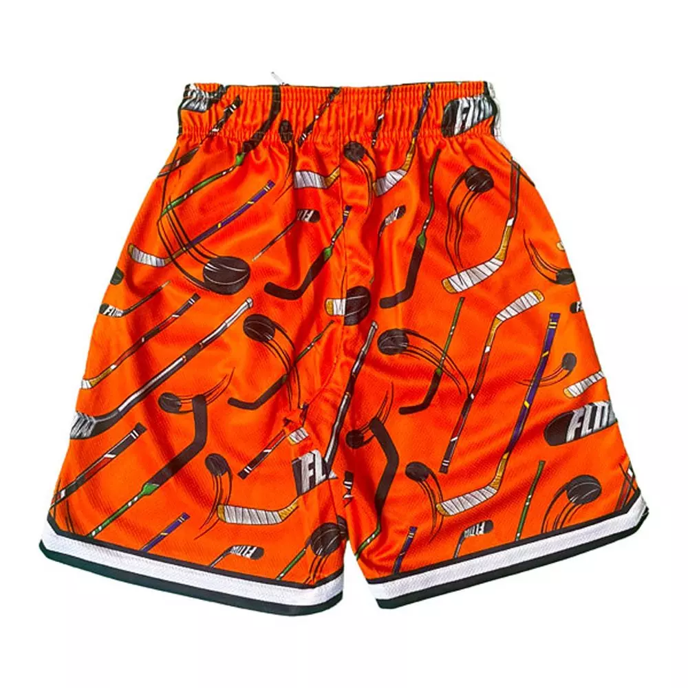 Flow Society Big Boys' Flow Hockey Sticks Shorts - Orange - ORANGE