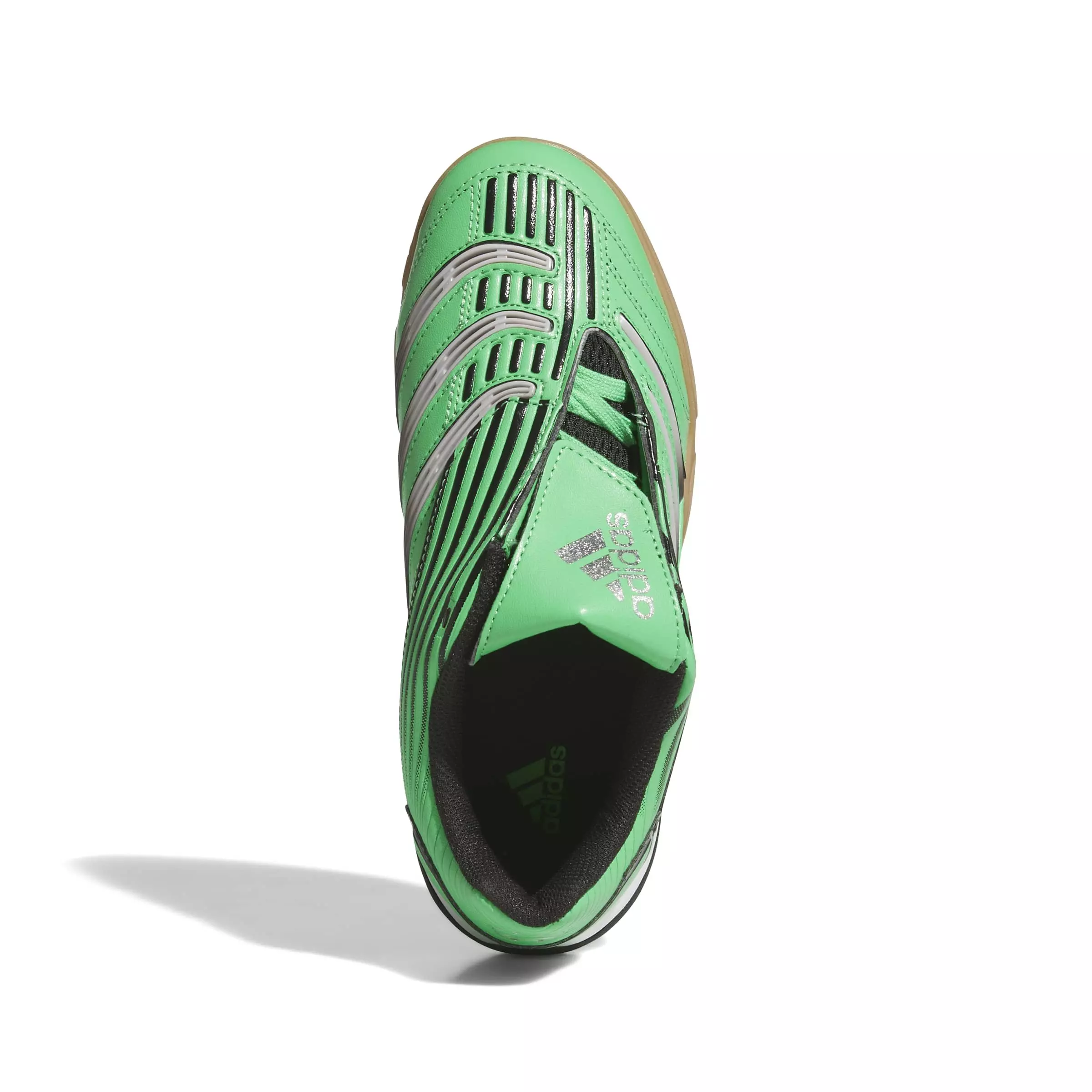 adidas Originals Predator Sala "Semi Screaming Green/Core Black/Gum 4" Grade School Boys' Shoe - GREEN/BLACK/GUM