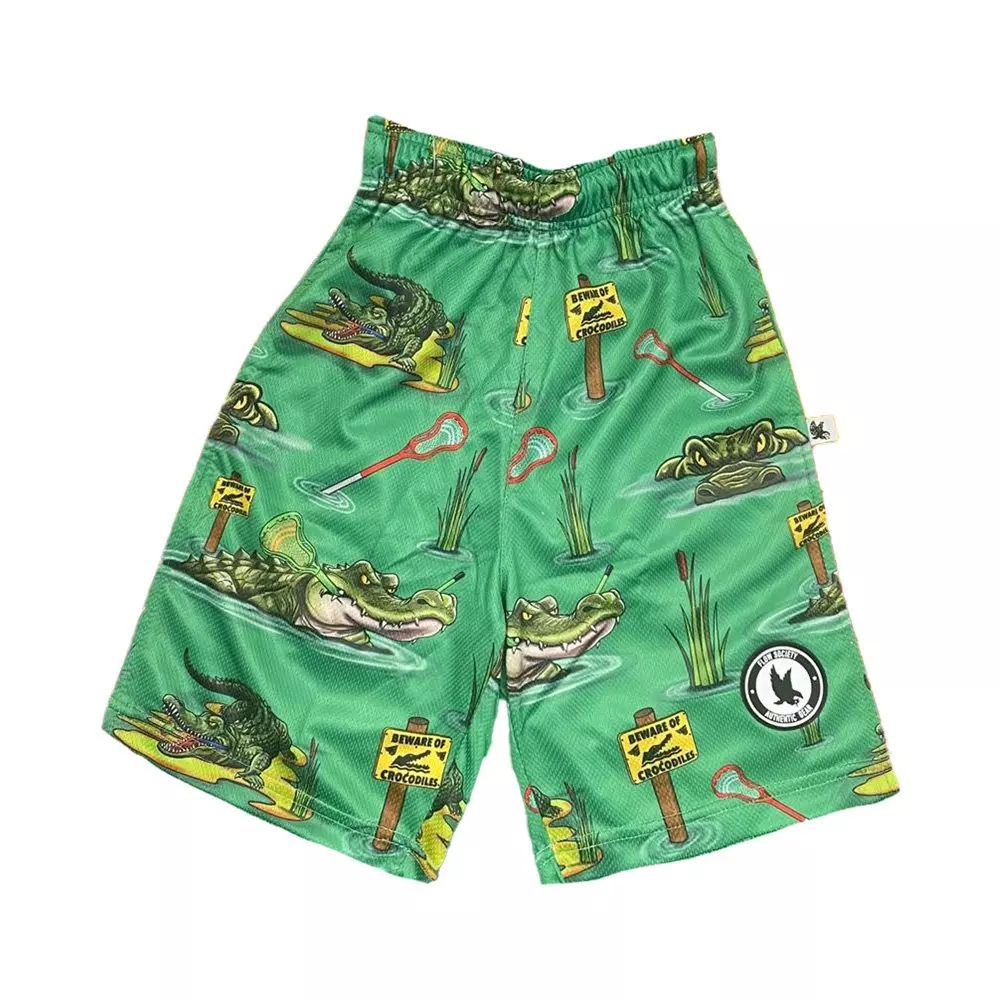 Flow Society Big Boys' Crocodile Lax Attack Shorts - Teal - TEAL