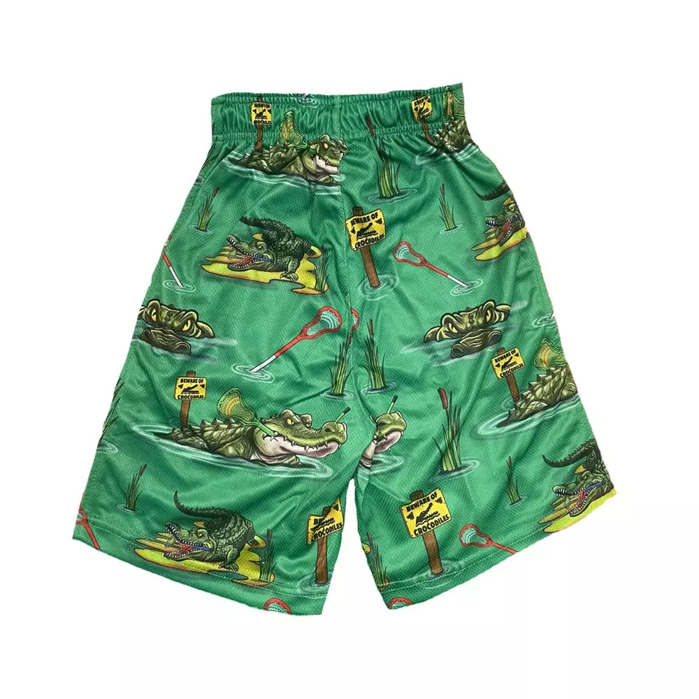 Flow Society Big Boys' Crocodile Lax Attack Shorts -Teal - TEAL