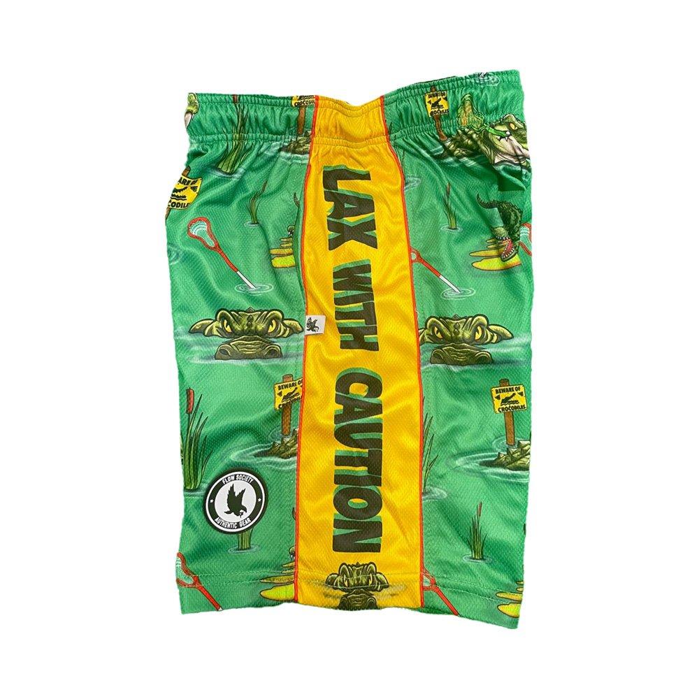 Flow Society Crocodile Lax Big Boys' Teal Attack Shorts