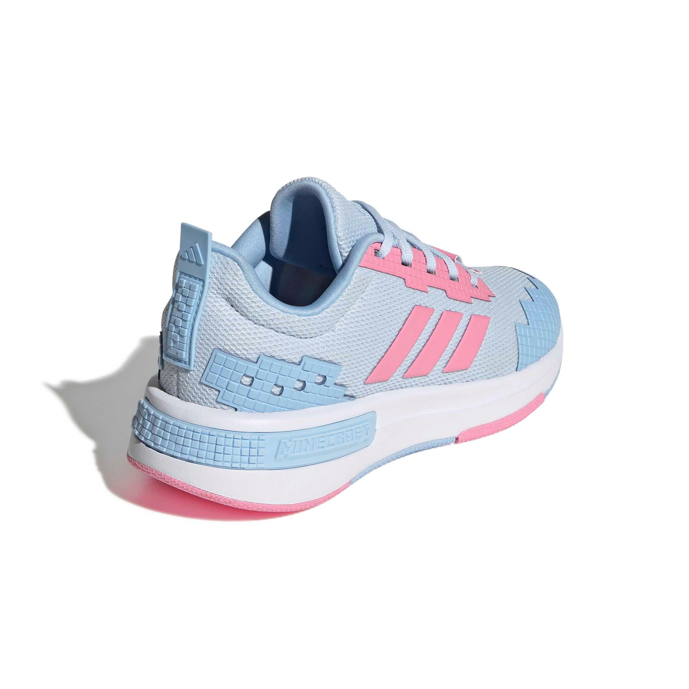 adidas Minecraft Pro Grade School Girls' "Crystal Sky/Bliss Pink/Glow Blue" Shoe