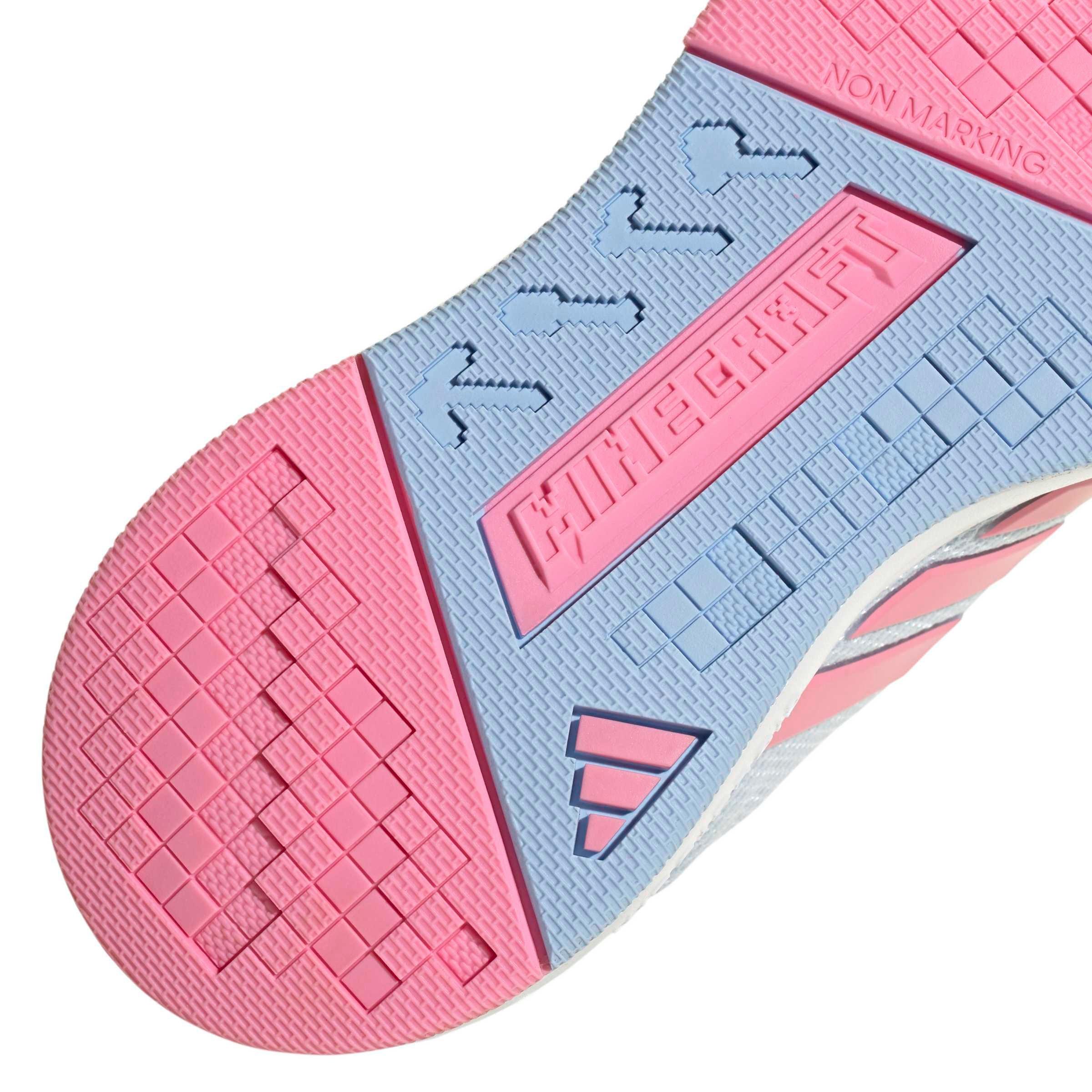 adidas Minecraft Pro Grade School Girls' "Crystal Sky/Bliss Pink/Glow Blue" Shoe