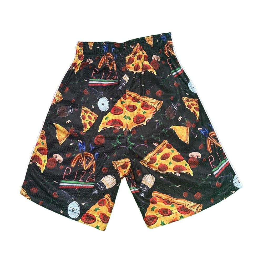 Flow Society NY Pizza Slice Big Boys' Black Attack Shorts