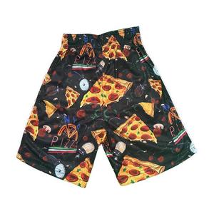 Flow Society Big Boys' NY Pizza Slice Attack Shorts -Black