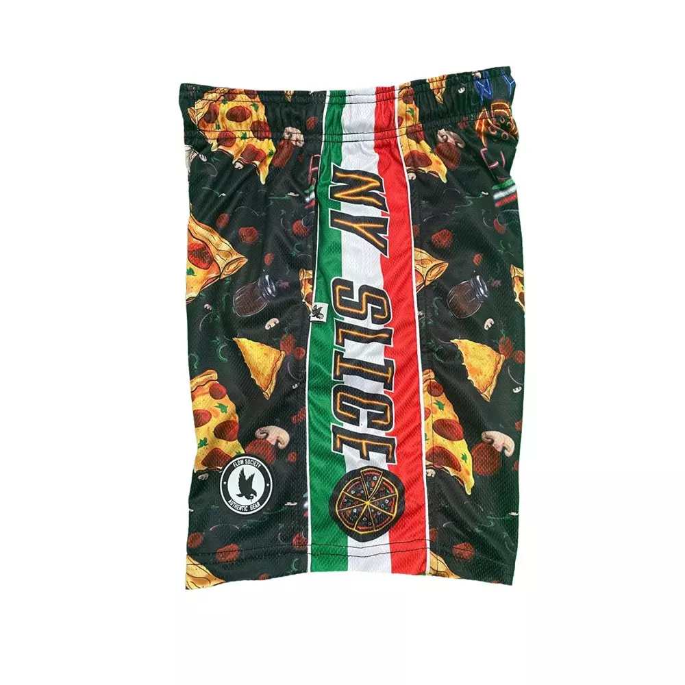 Flow Society Big Boys' NY Pizza Slice Attack Shorts -Black - BLACK