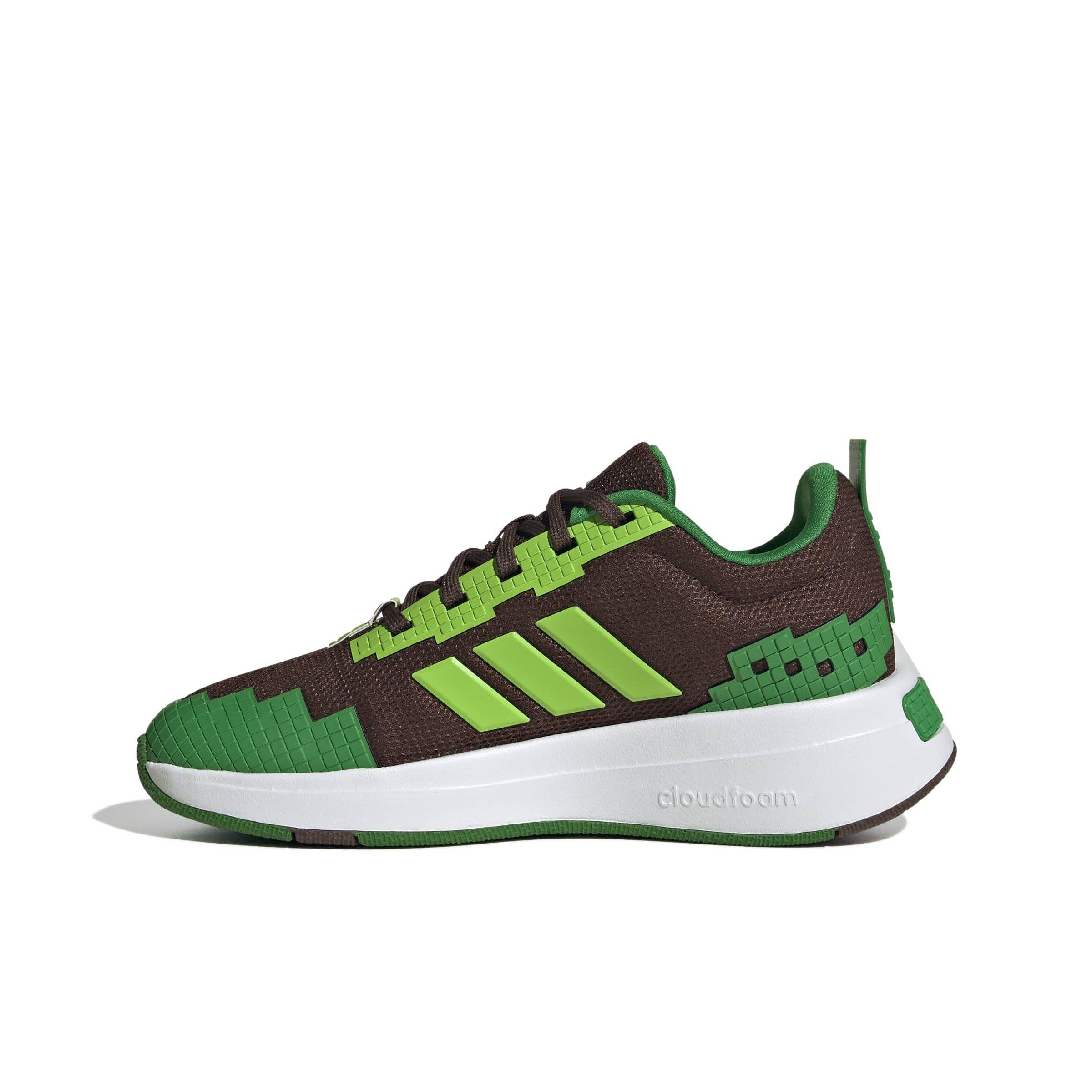 adidas Minecraft Pro "Auburn/Semi Solar Green/Ftwr White" Grade School Boys' Shoe - AUBURN/GREEN/WHITE Thumbnail View 2