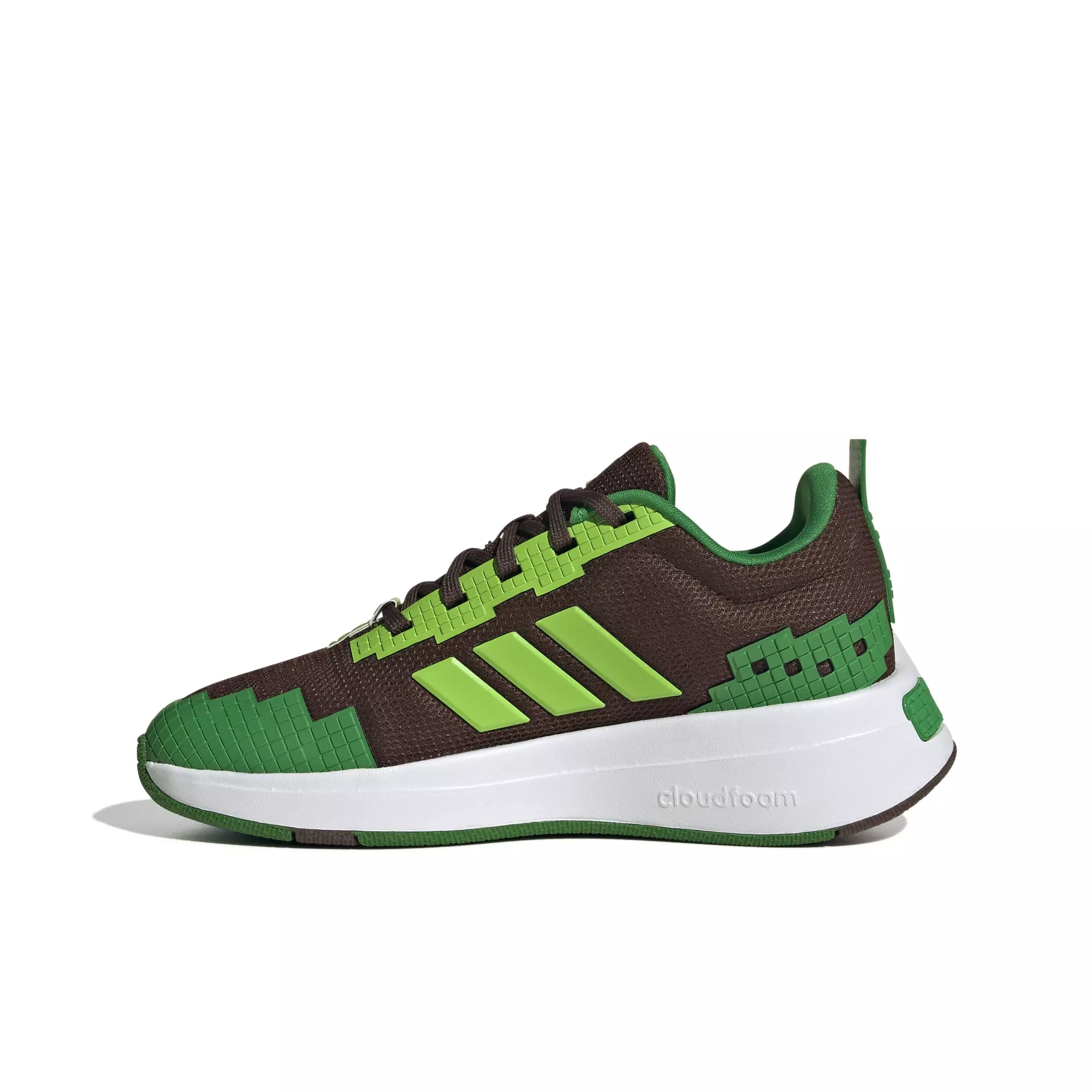 adidas Minecraft Pro "Auburn/Semi Solar Green/Ftwr White" Grade School Boys' Shoe - AUBURN/GREEN/WHITE