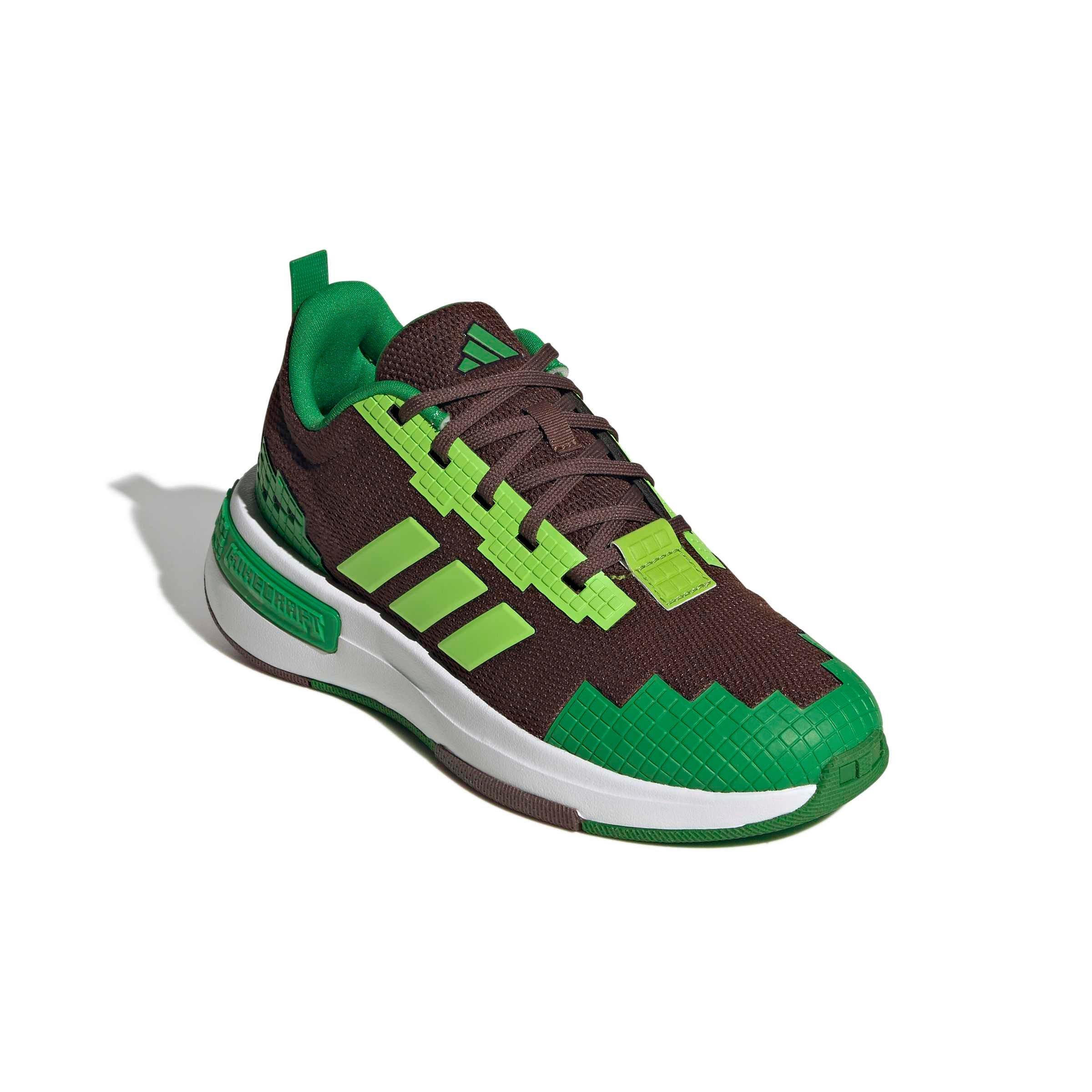 adidas Minecraft Pro "Auburn/Semi Solar Green/Ftwr White" Grade School Boys' Shoe - AUBURN/GREEN/WHITE Thumbnail View 3
