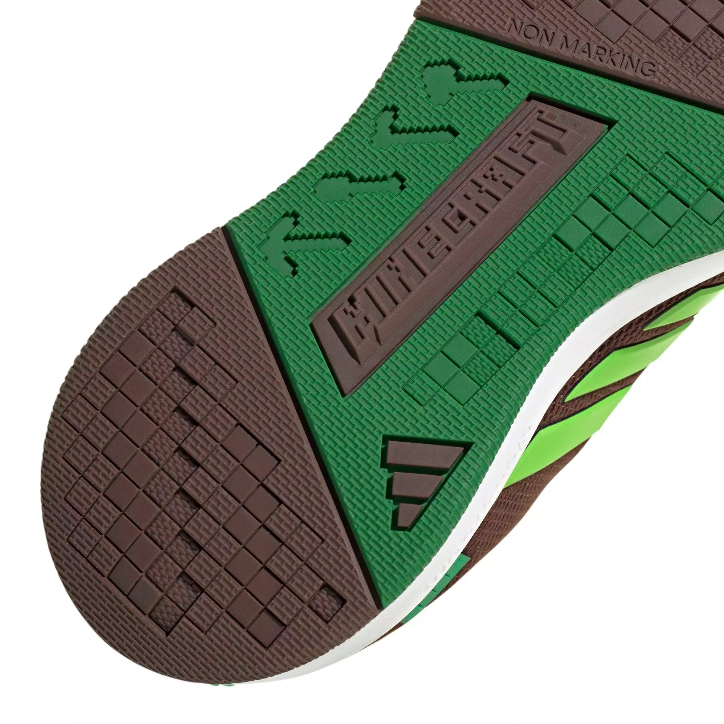 adidas Minecraft Pro "Auburn/Semi Solar Green/Ftwr White" Grade School Boys' Shoe - AUBURN/GREEN/WHITE
