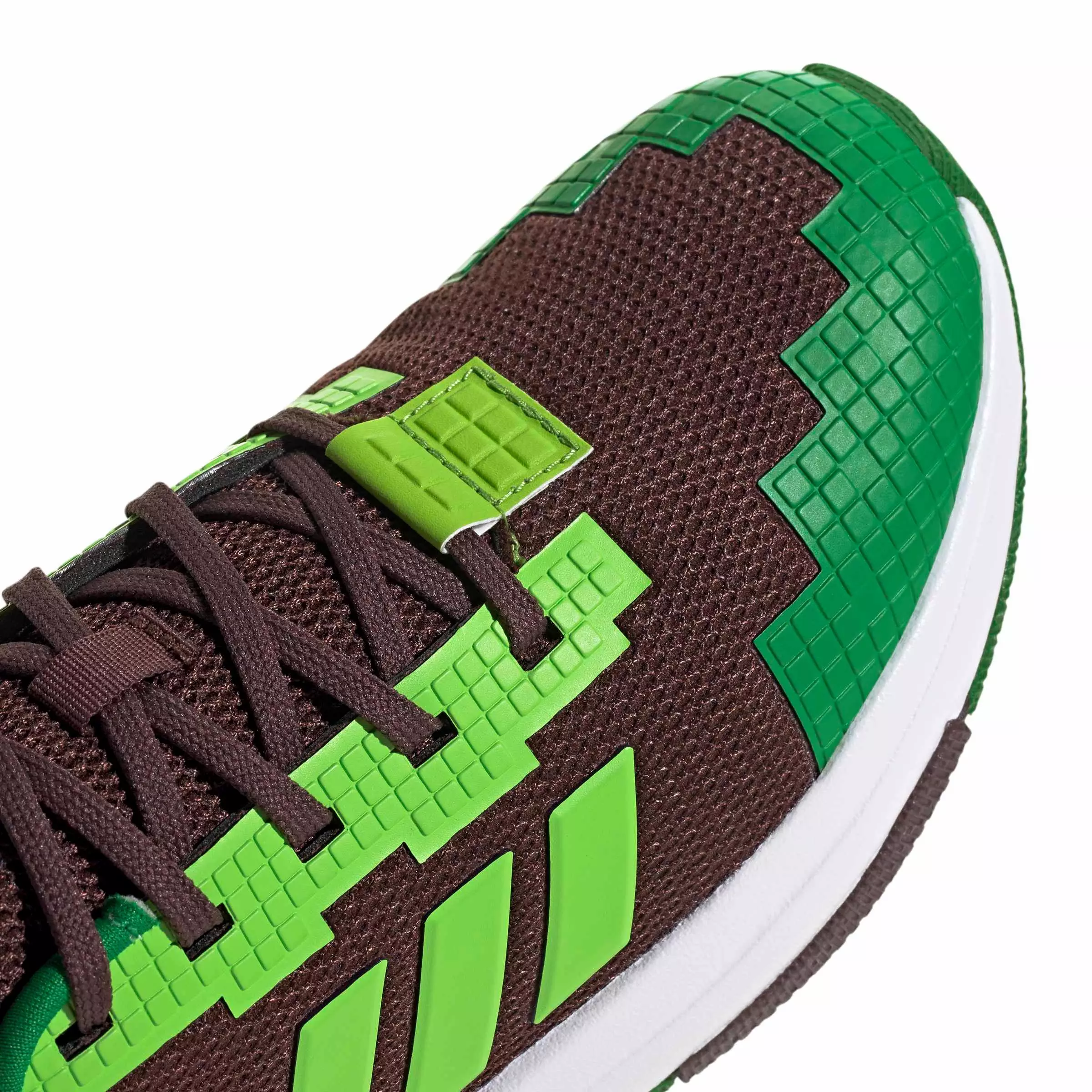 adidas Minecraft Pro "Auburn/Semi Solar Green/Ftwr White" Grade School Boys' Shoe - AUBURN/GREEN/WHITE