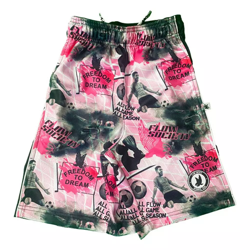 Flow Society Big Boys' Freedom to Dream Soccer Attack Shorts - Pink - PINK