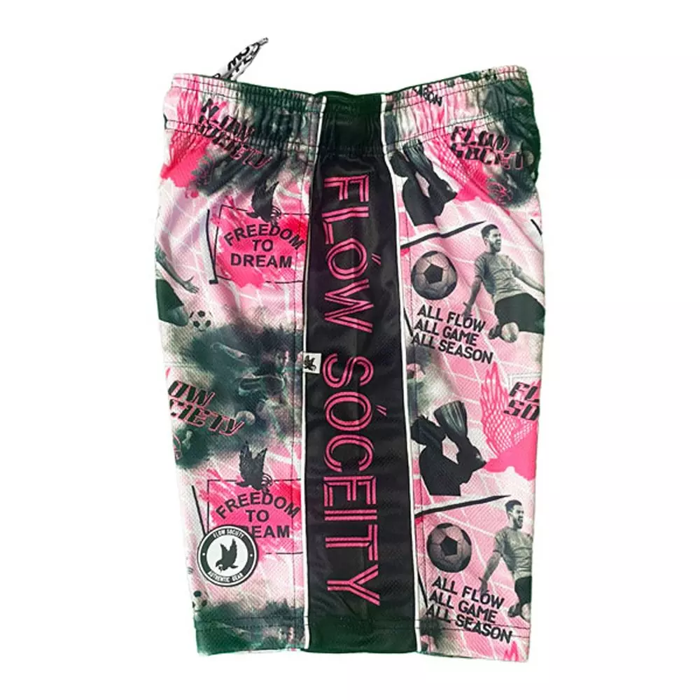 Flow Society Big Boys' Freedom to Dream Soccer Attack Shorts - Pink - PINK