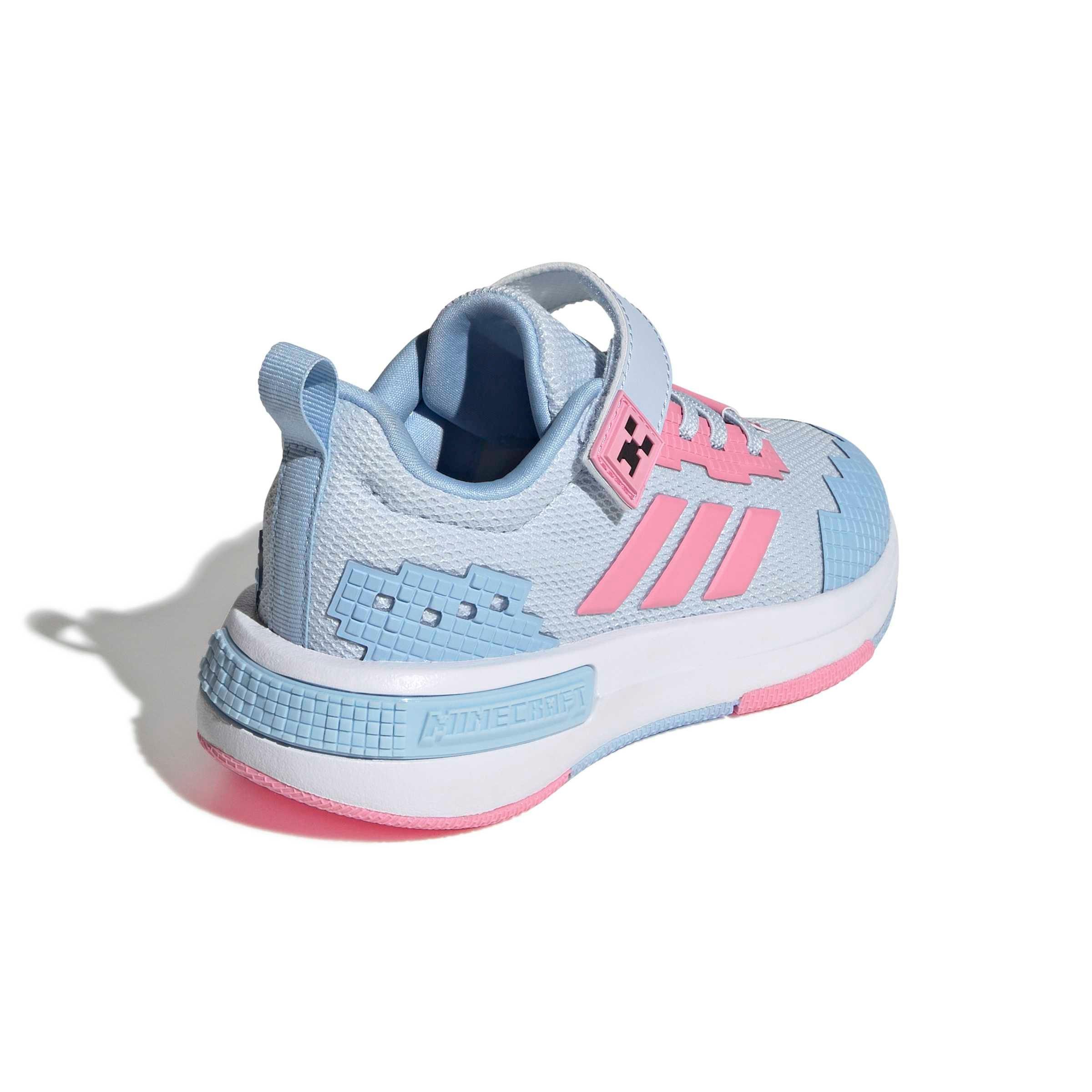 adidas Minecraft Pro "Crystal Sky/Bliss Pink/Glow Blue" Preschool Girls' Shoe - SKY/PINK/BLUE