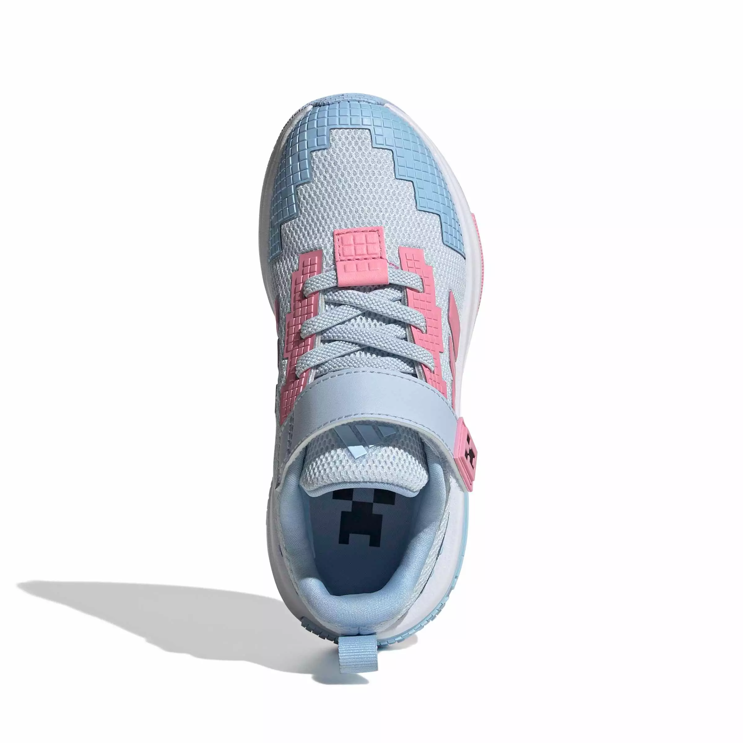 adidas Minecraft Pro "Crystal Sky/Bliss Pink/Glow Blue" Preschool Girls' Shoe - SKY/PINK/BLUE
