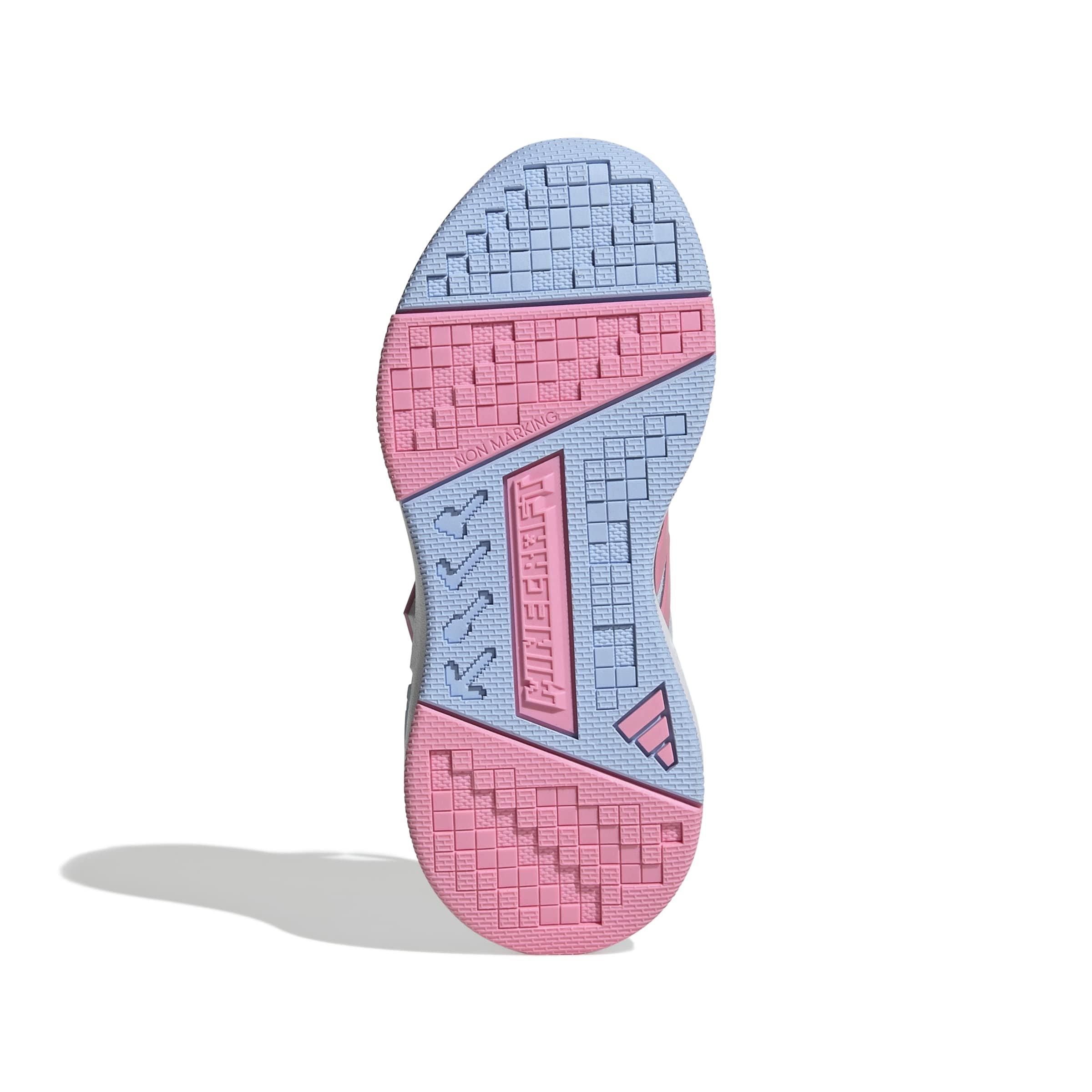 adidas Minecraft Pro "Crystal Sky/Bliss Pink/Glow Blue" Preschool Girls' Shoe - SKY/PINK/BLUE
