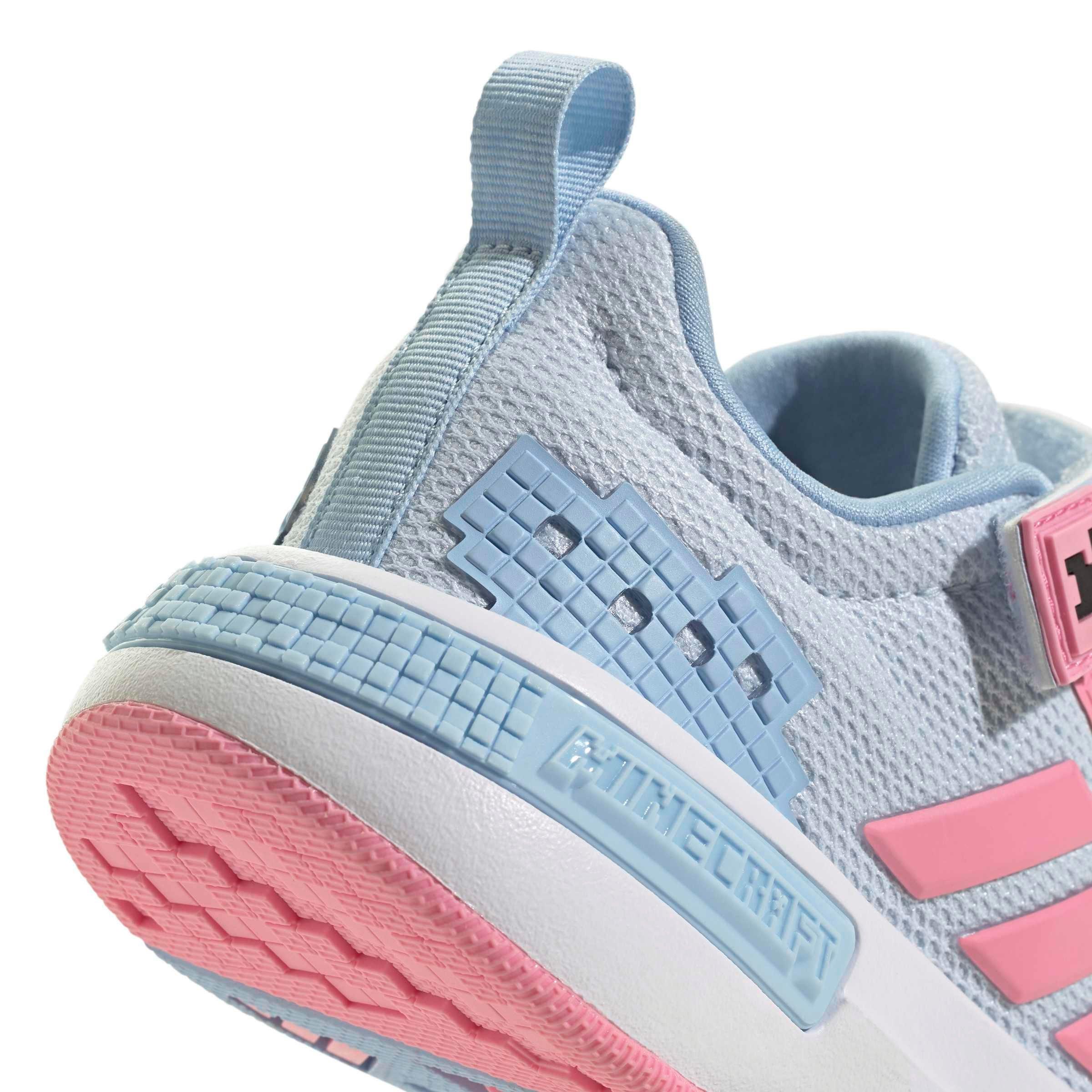 adidas Minecraft Pro "Crystal Sky/Bliss Pink/Glow Blue" Preschool Girls' Shoe - SKY/PINK/BLUE