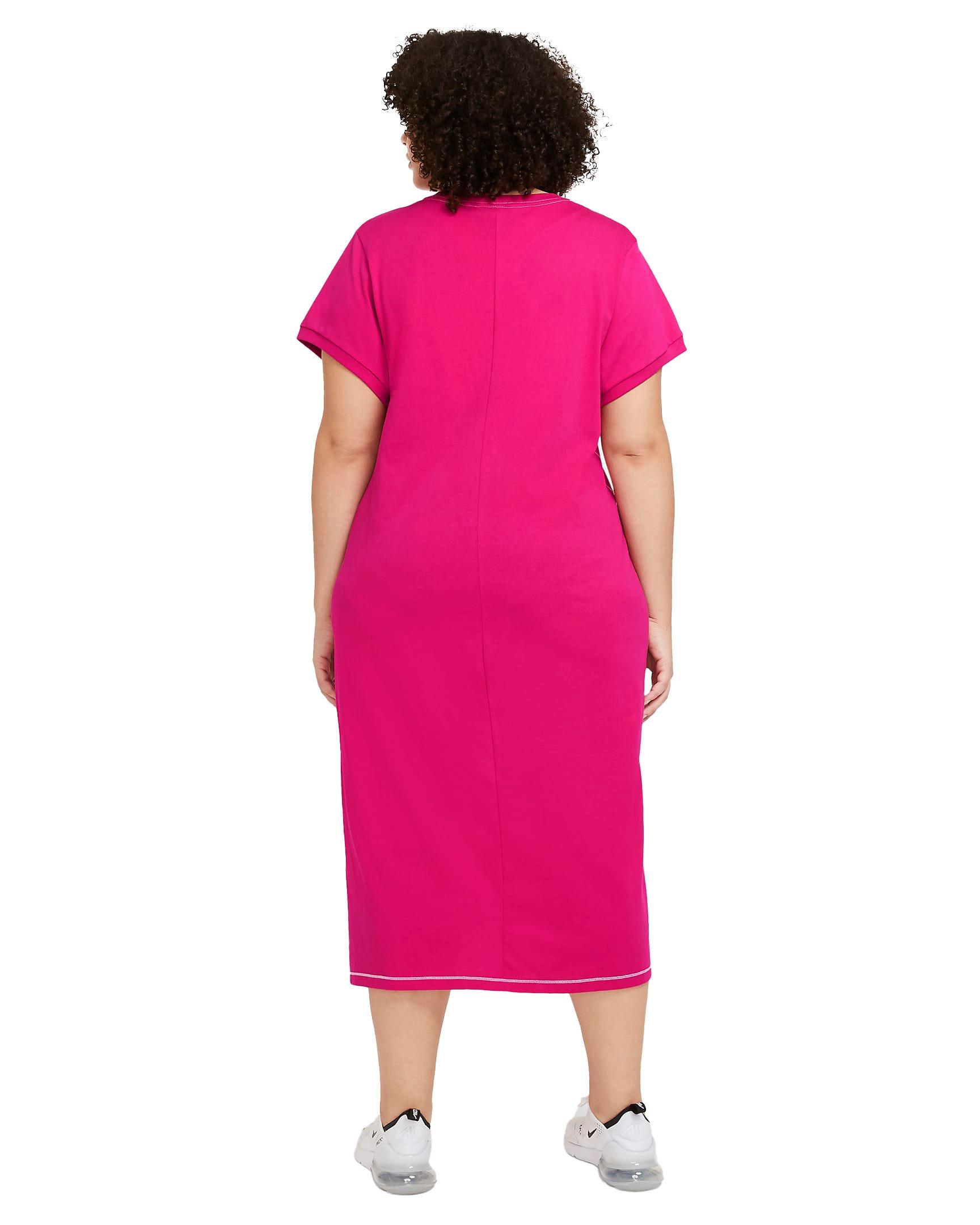 Nike Women's Plus Size Sportswear Icon Clash Maxi Dress - PINK Thumbnail View 2