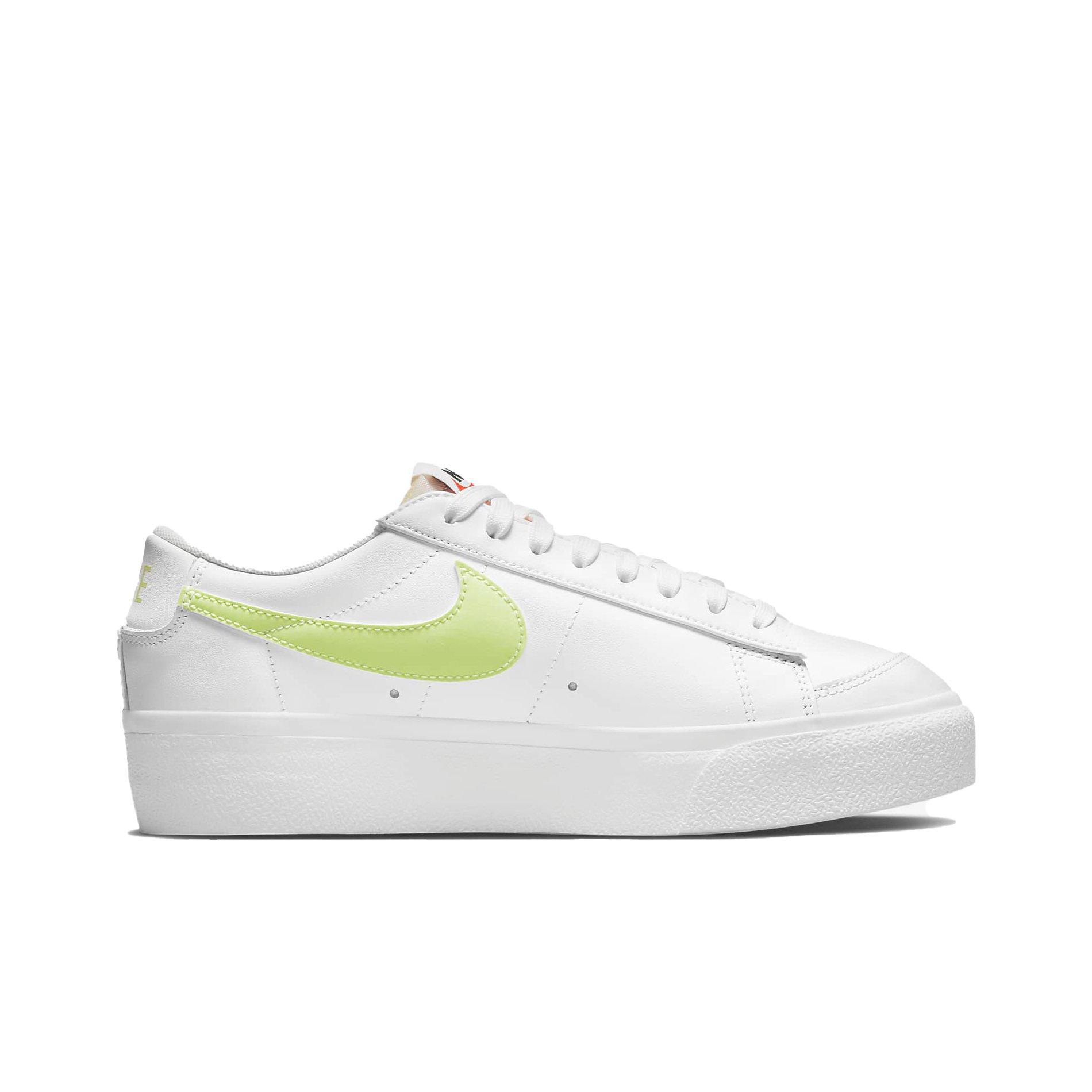 Nike Blazer Low Platform " White/Black/Light Lemon Twist" Women's Shoe - WHITE Thumbnail View 1