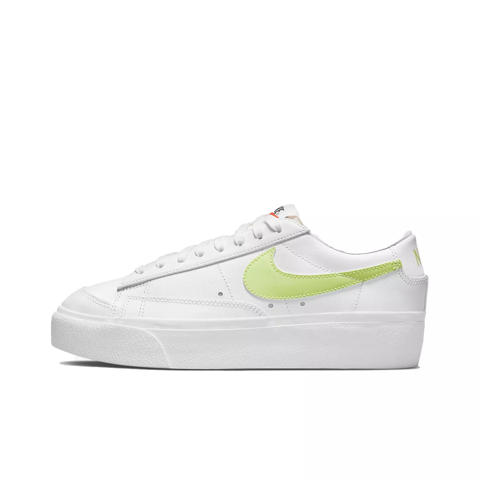 Nike Blazer Low Platform " White/Black/Light Lemon Twist" Women's Shoe - WHITE