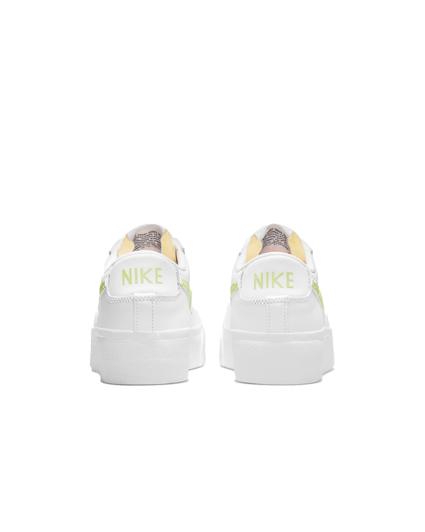 Nike Blazer Low Platform " White/Black/Light Lemon Twist" Women's Shoe - WHITE Thumbnail View 5