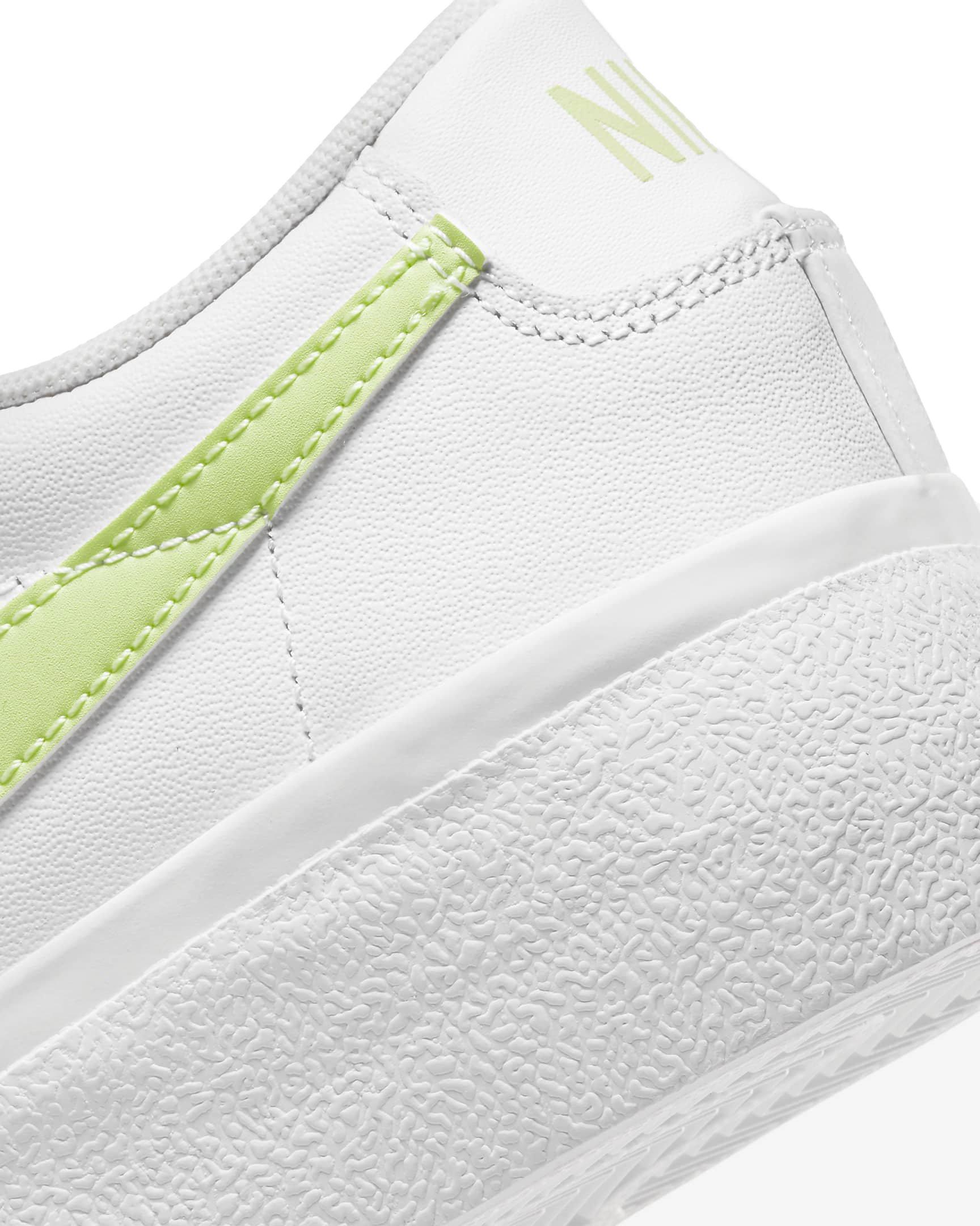 Nike Blazer Low Platform " White/Black/Light Lemon Twist" Women's Shoe - WHITE Thumbnail View 8