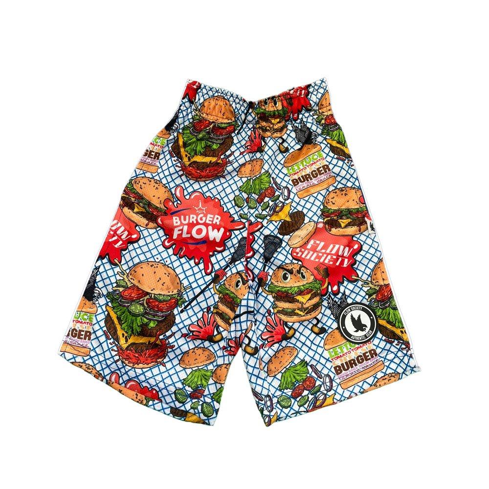 Flow Society Big Boys' Flow Burger Attack Shorts - Blue - BLUE Thumbnail View 1